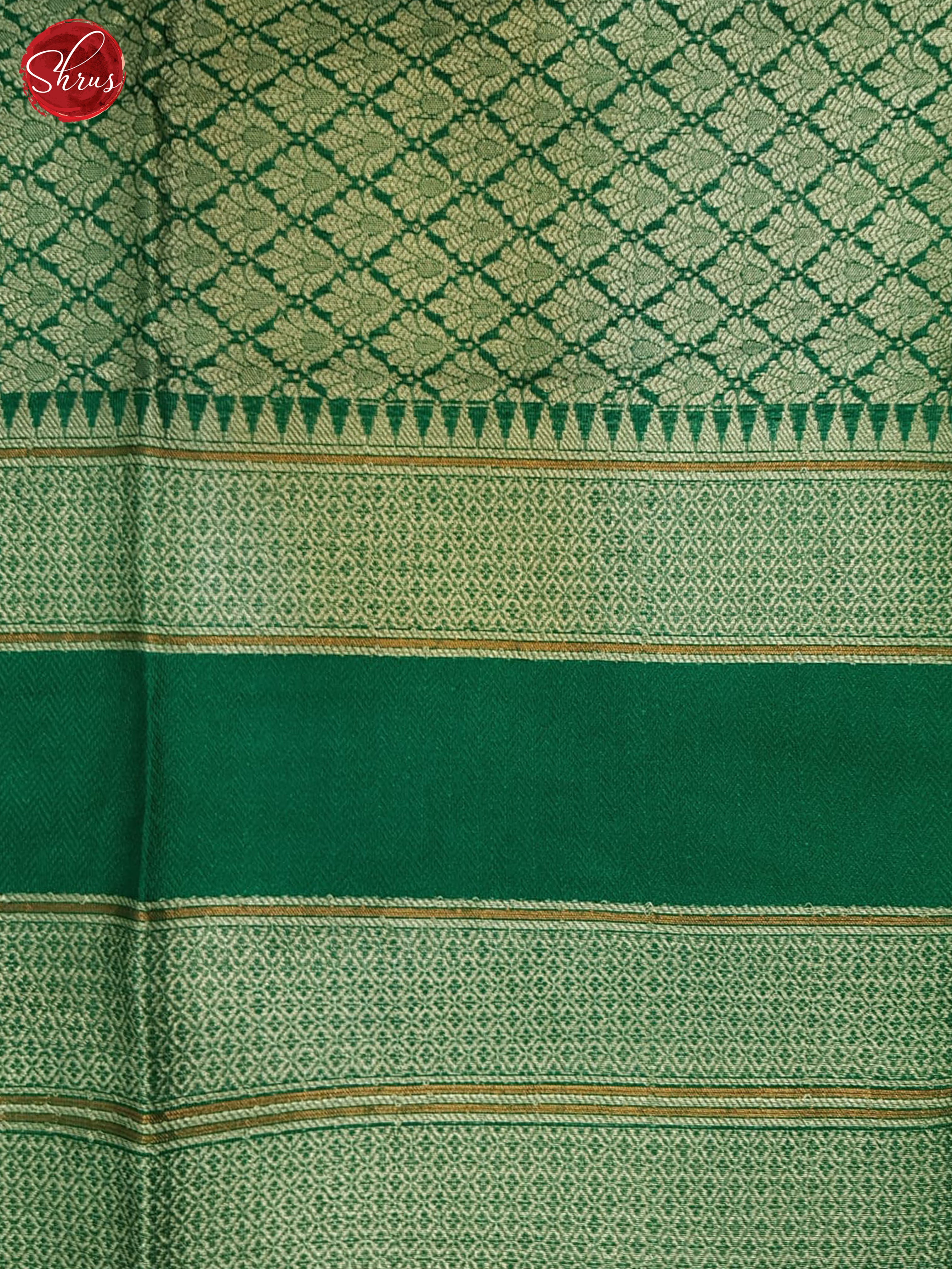 Blue & Green- Semi Dupion Saree - Shop on ShrusEternity.com