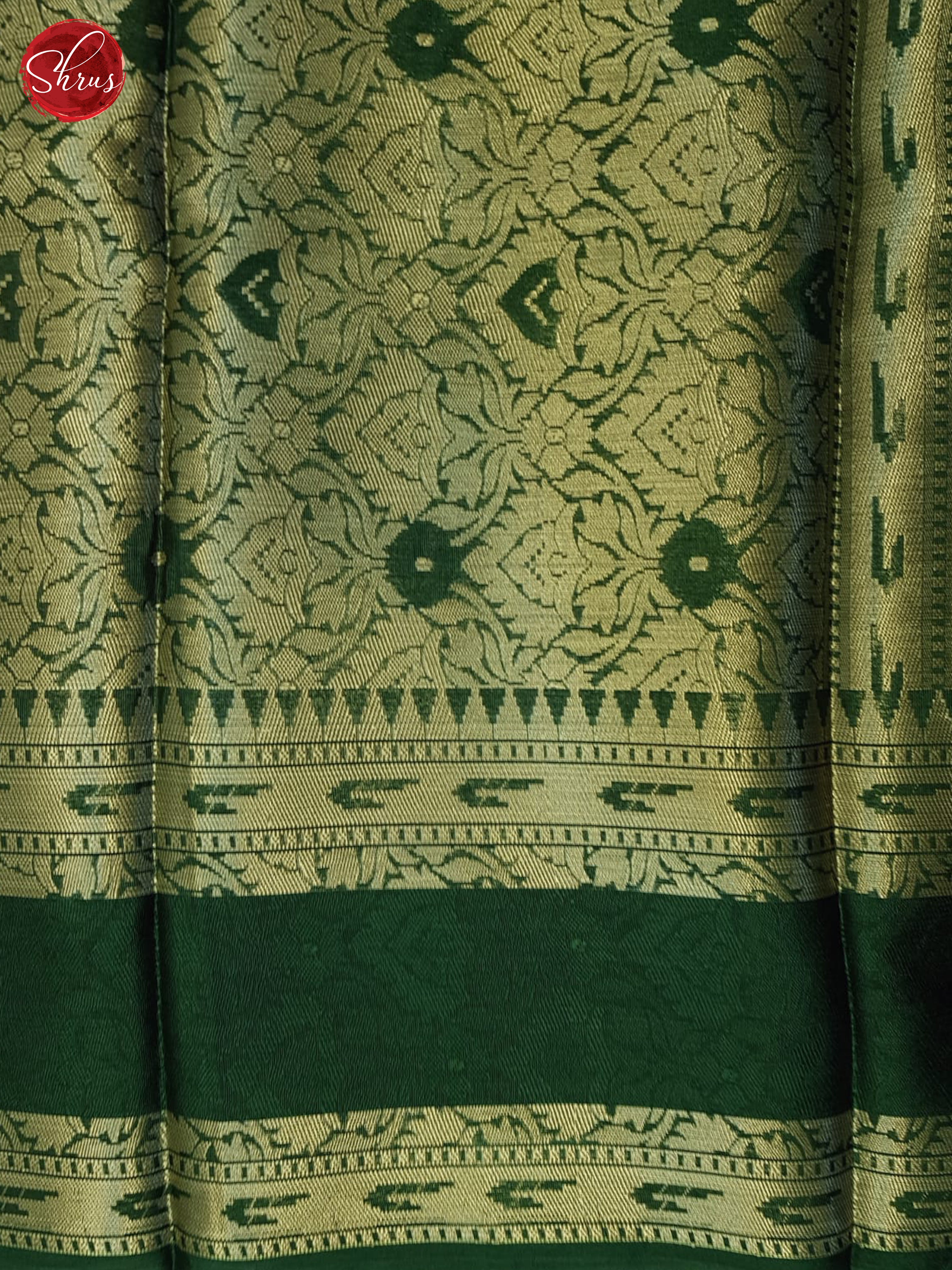 Mustard & Green - Semi Dupion Saree - Shop on ShrusEternity.com