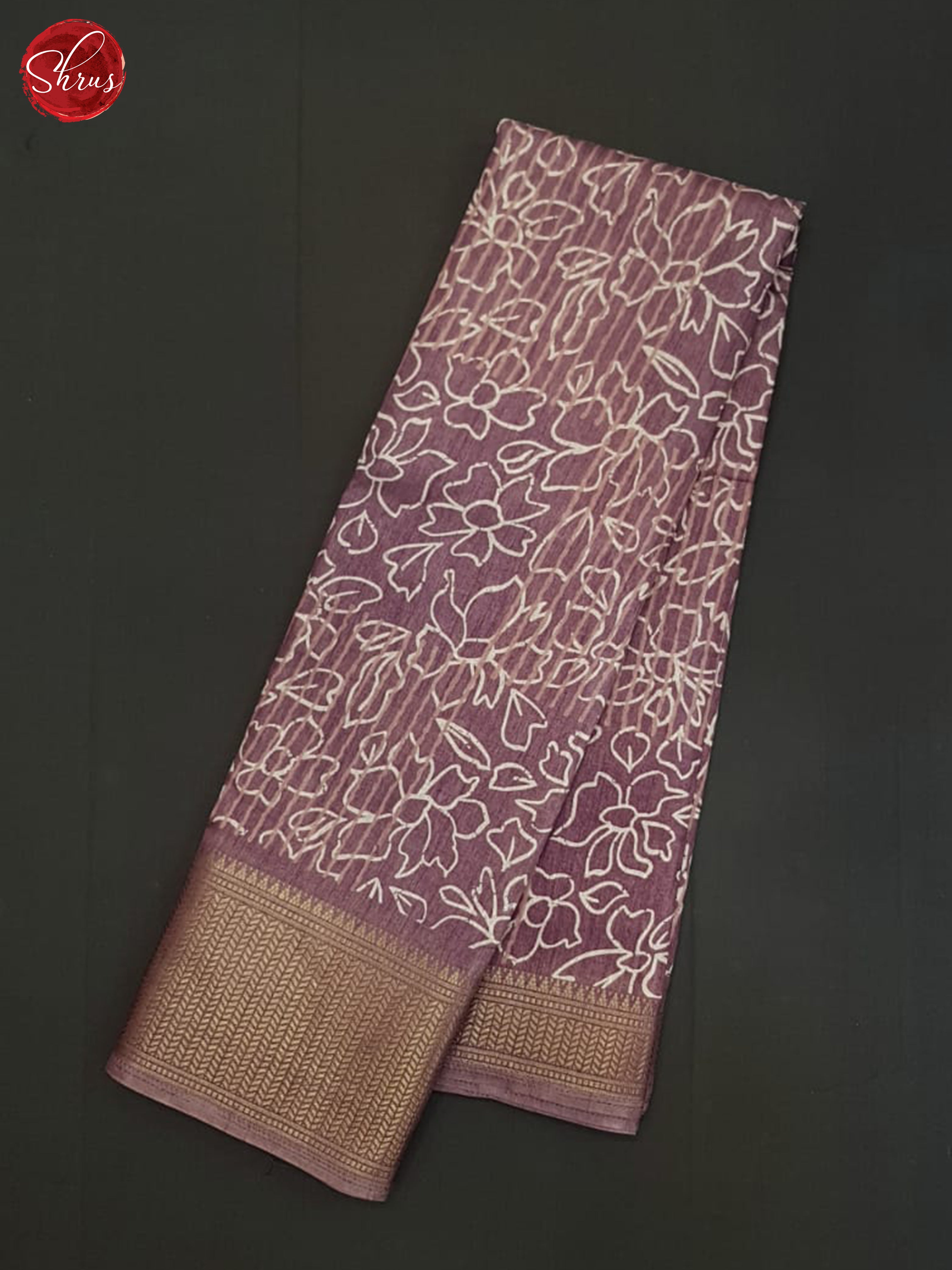 Dusty Onion Pink(Single tone)-Semi Crepe Saree - Shop on ShrusEternity.com