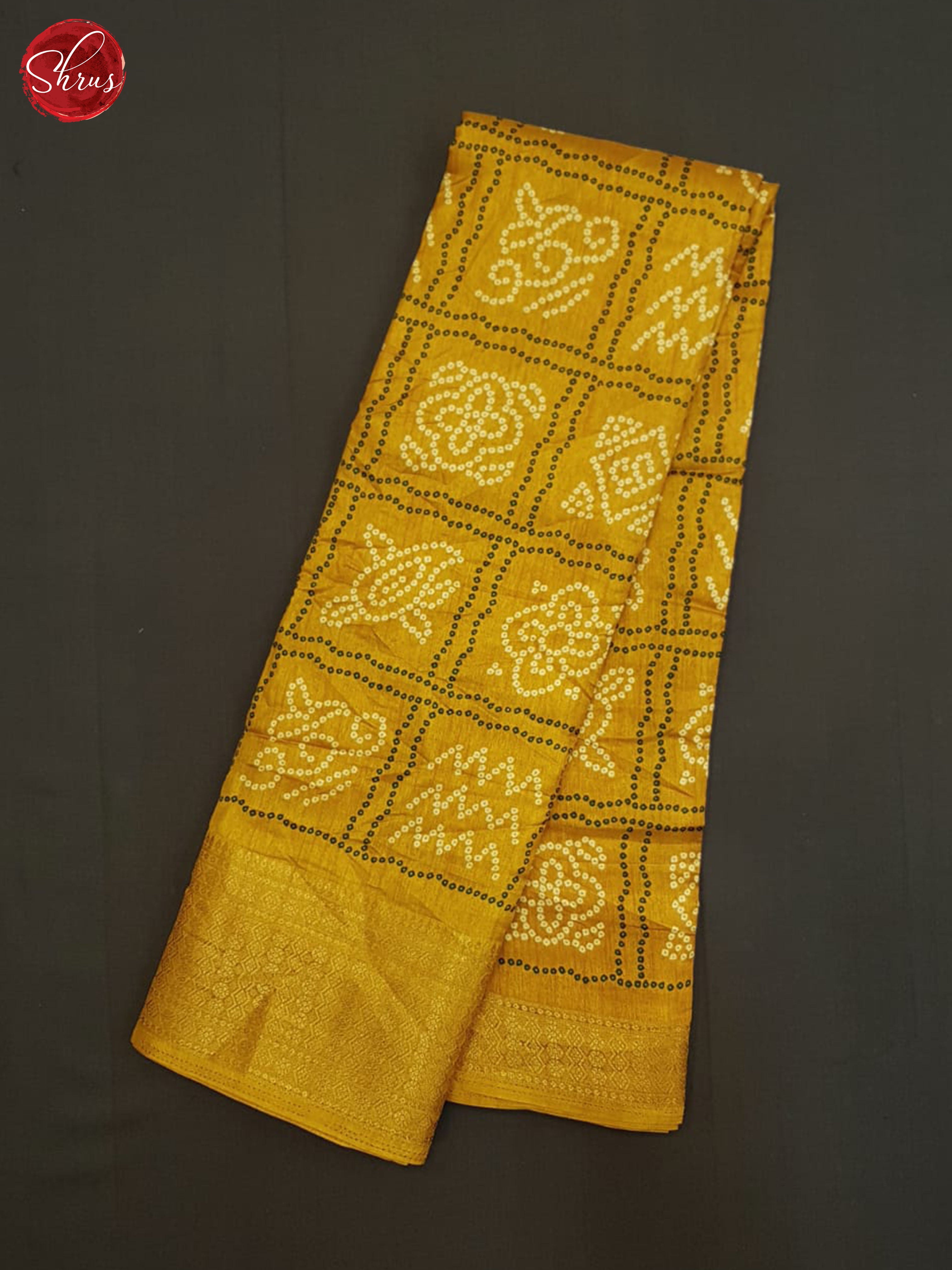 Mustard(single tone)- Semi crepe saree - Shop on ShrusEternity.com