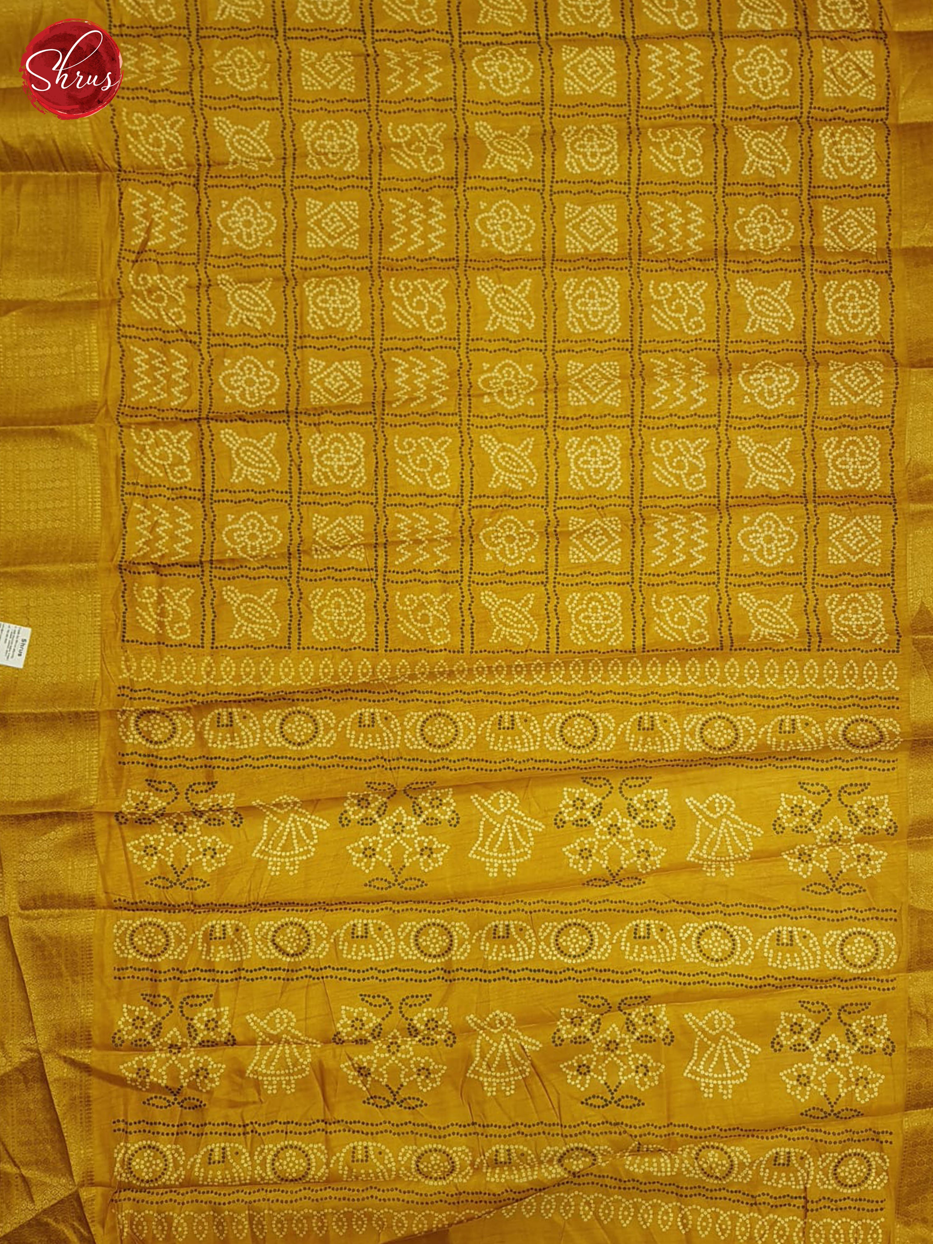 Mustard(single tone)- Semi crepe saree - Shop on ShrusEternity.com