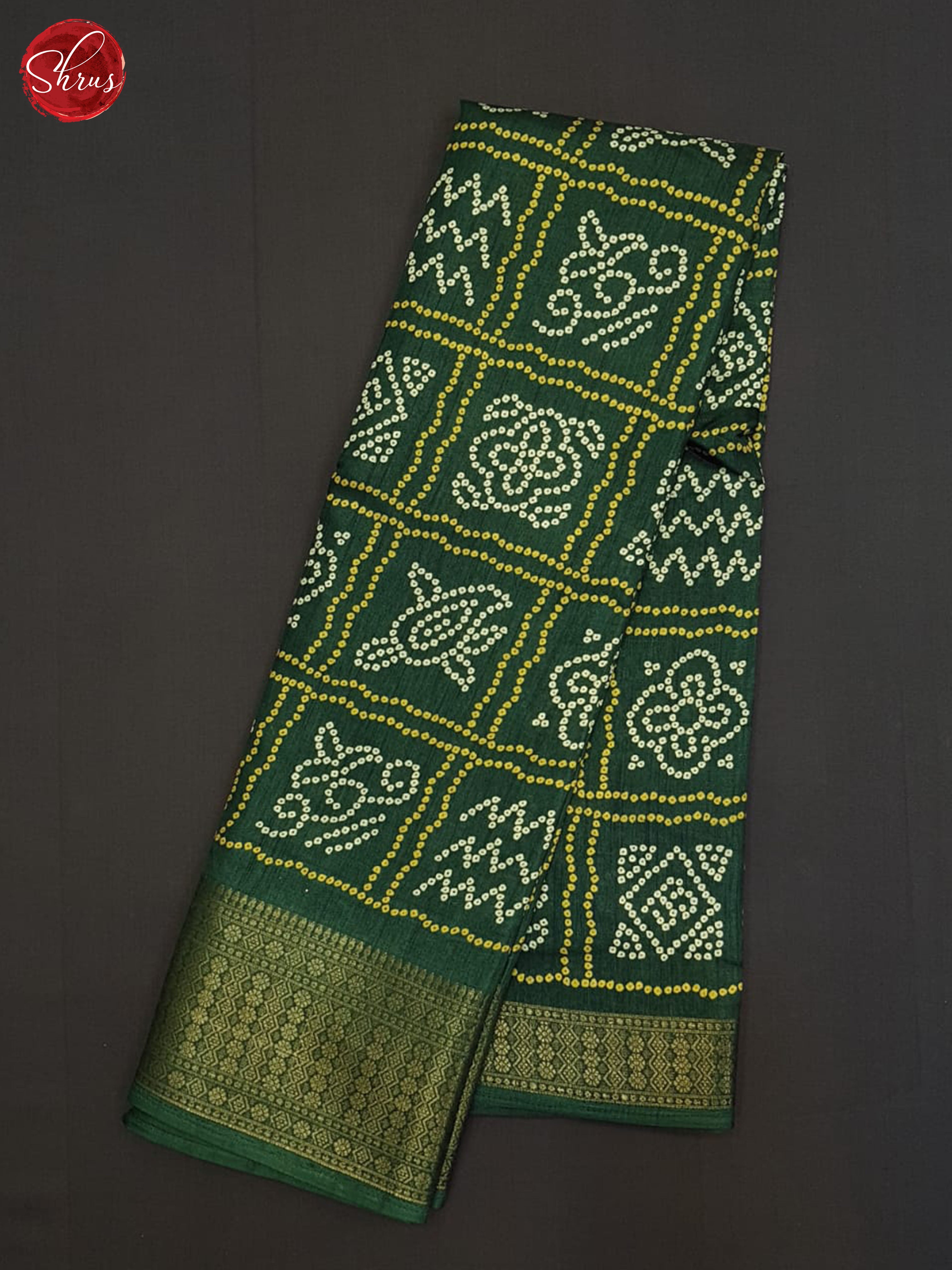 Green(single tone)- Semi crepe saree - Shop on ShrusEternity.com