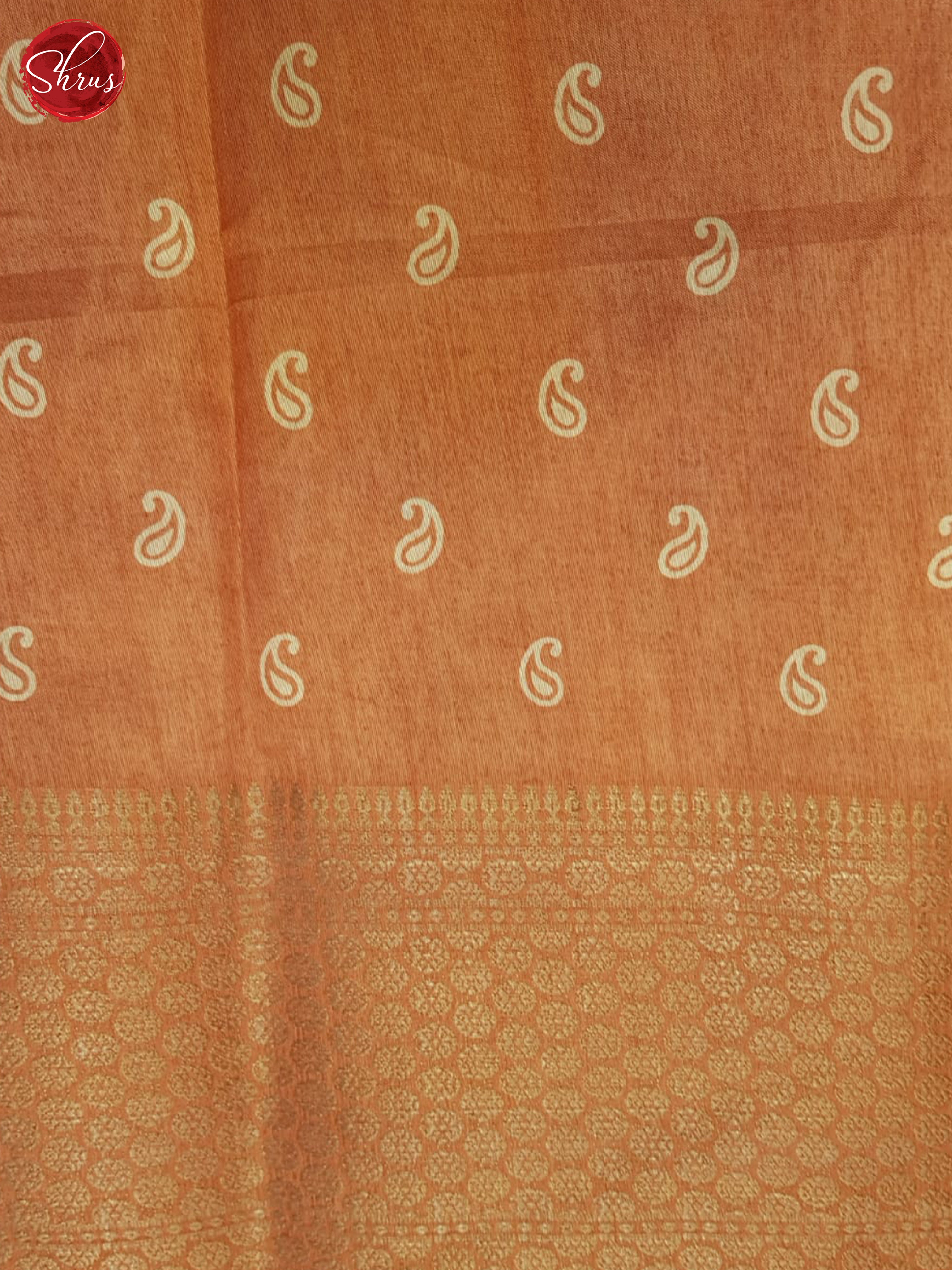 Pale Orange(Single Tone)- Semi Crepe Saree - Shop on ShrusEternity.com