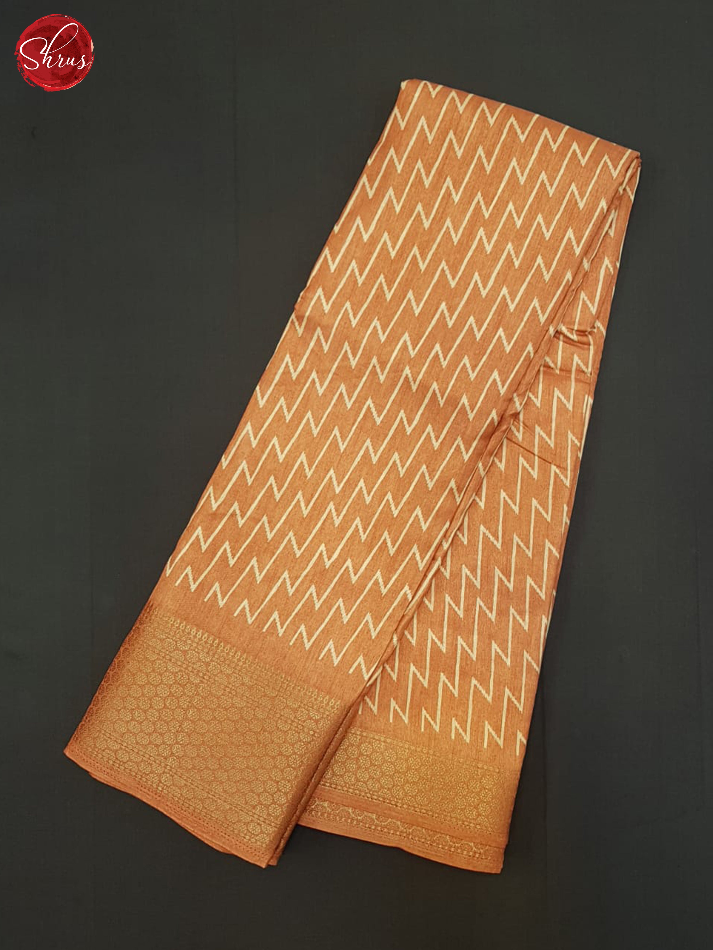 Pale Orange(Single Tone)- Semi Crepe Saree - Shop on ShrusEternity.com