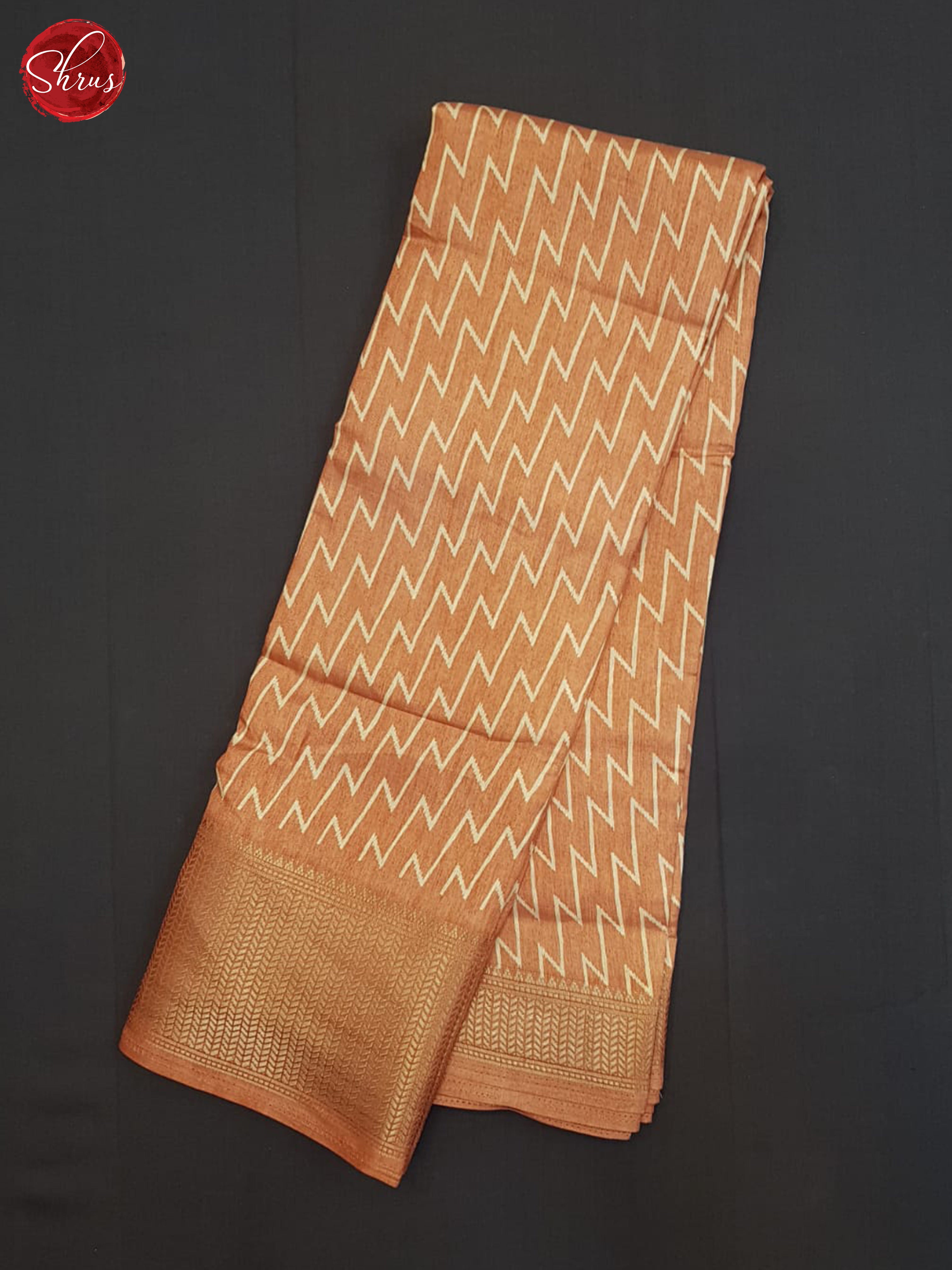 Pale Orange(single tone)- Semi Crepe Saree - Shop on ShrusEternity.com