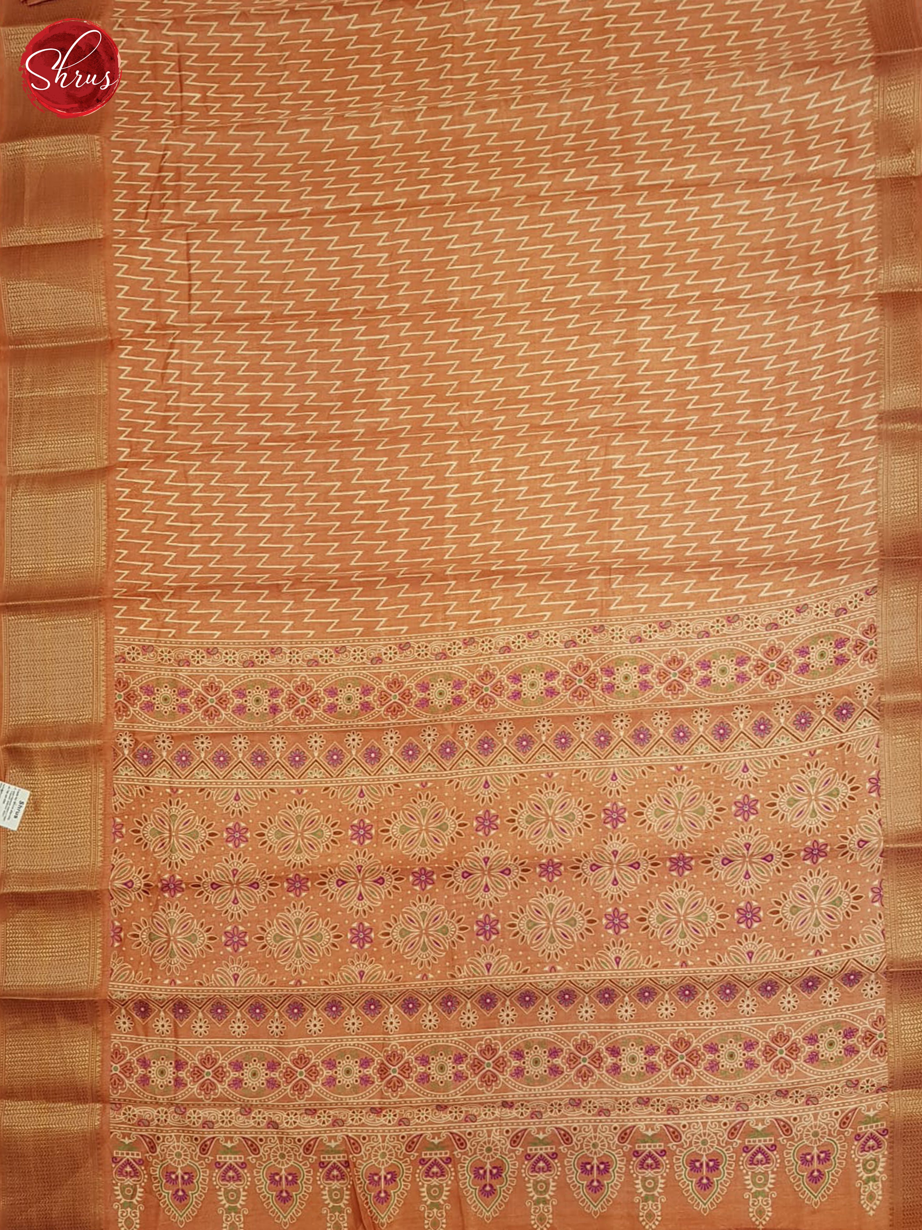 Pale Orange(single tone)- Semi Crepe Saree - Shop on ShrusEternity.com