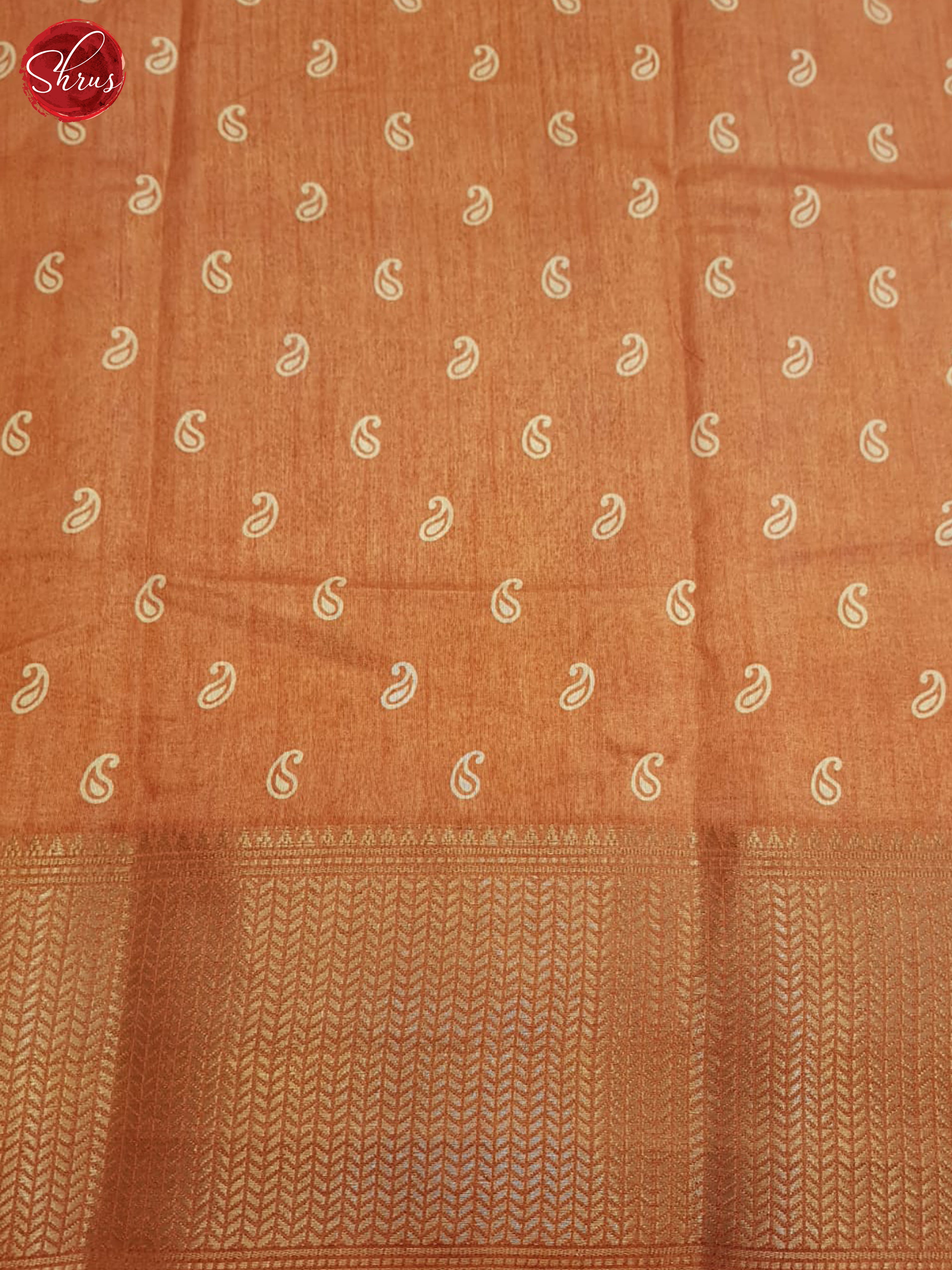 Pale Orange(single tone)- Semi Crepe Saree - Shop on ShrusEternity.com