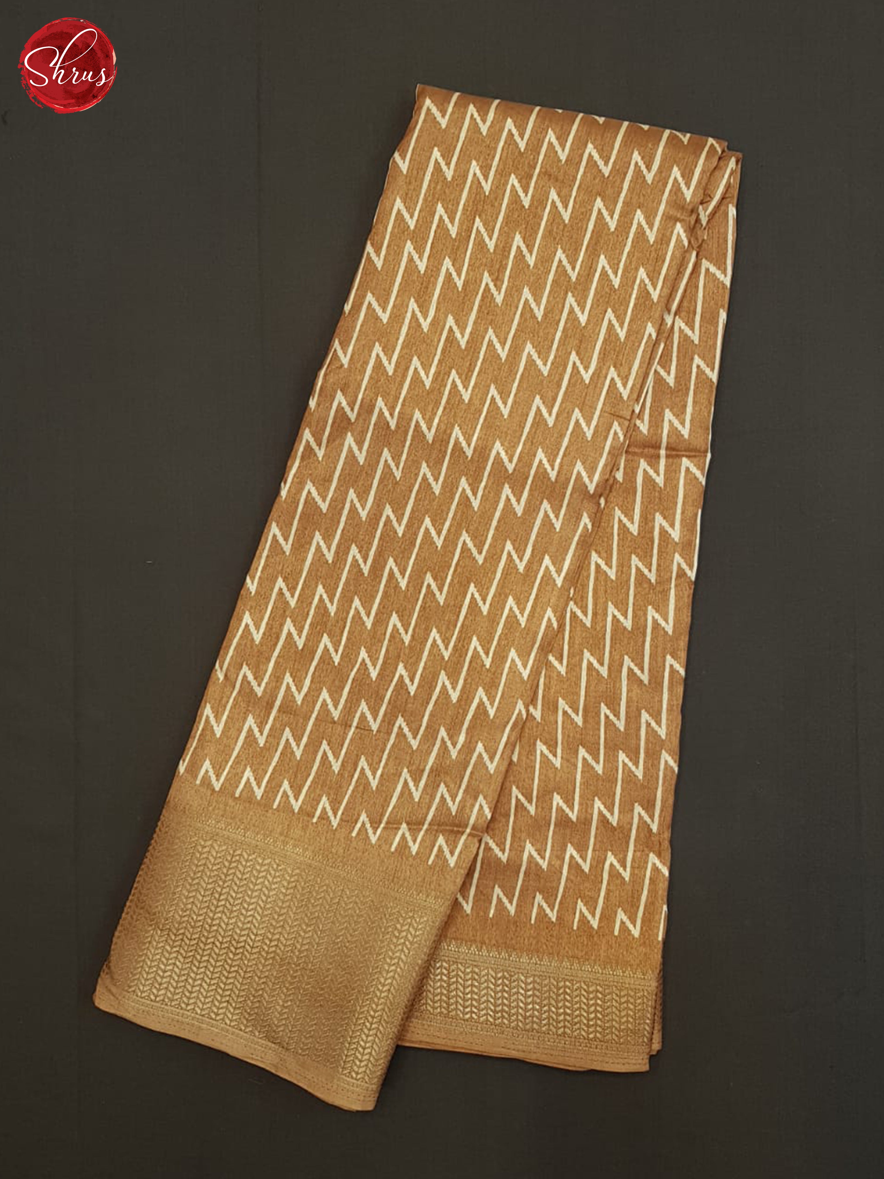 Brown(single tone)- Semi Crepe saree - Shop on ShrusEternity.com