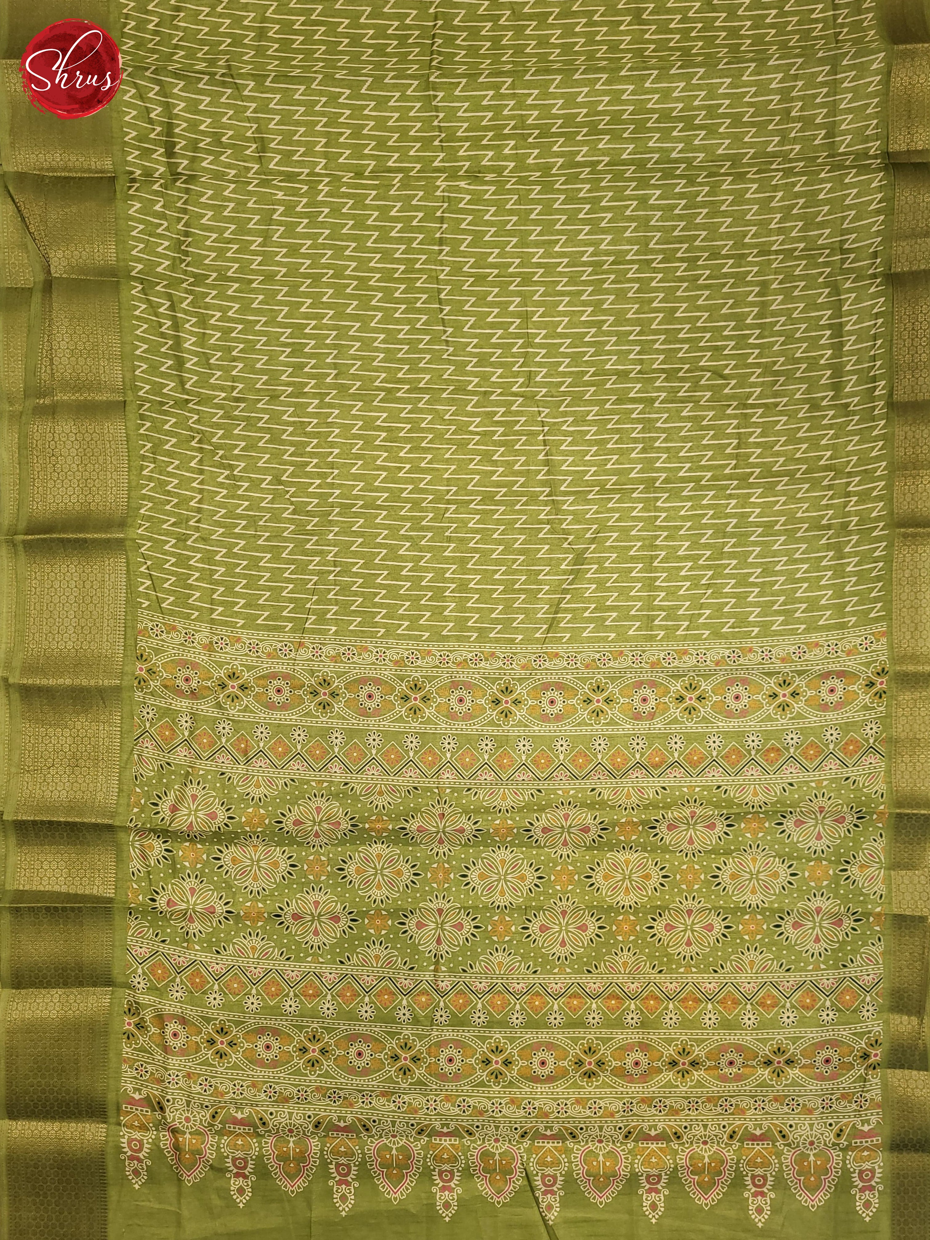 Green(Single Tone) - Semi Crepe  Saree - Shop on ShrusEternity.com