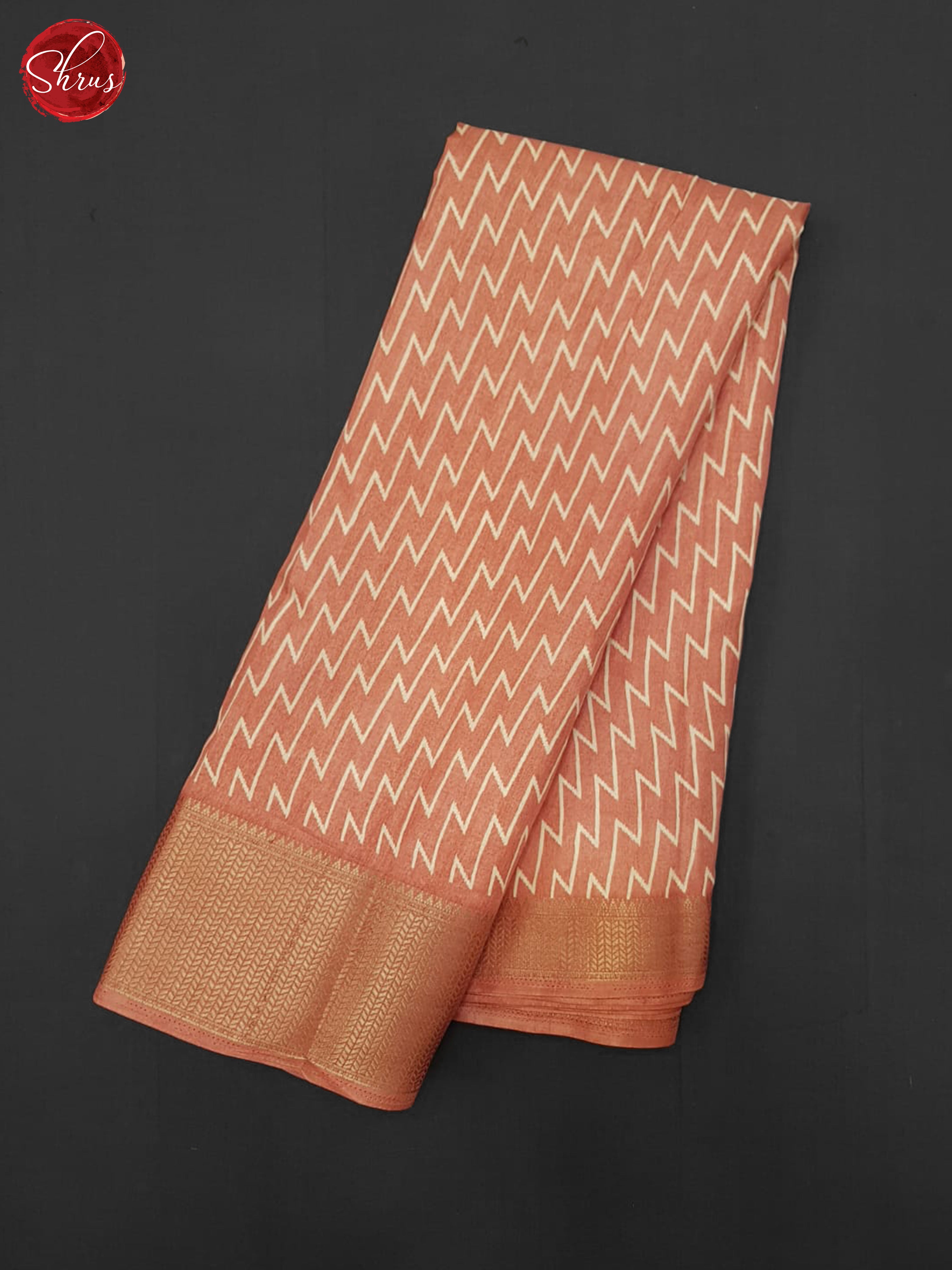 Peachish Pink (Single Tone)- Semi Crepe Saree - Shop on ShrusEternity.com