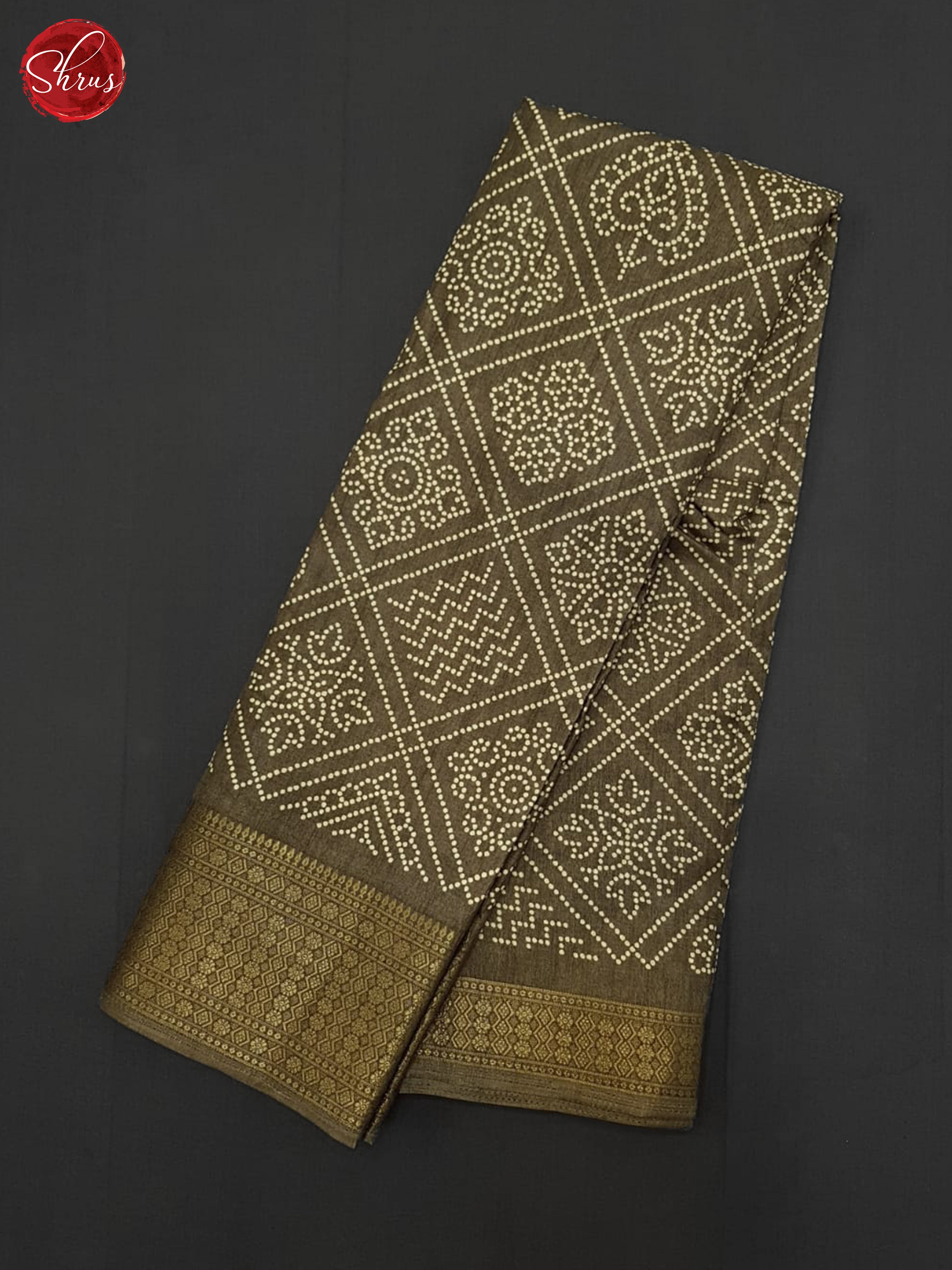 Brown(Single Tone) - Semi Crepe Saree - Shop on ShrusEternity.com