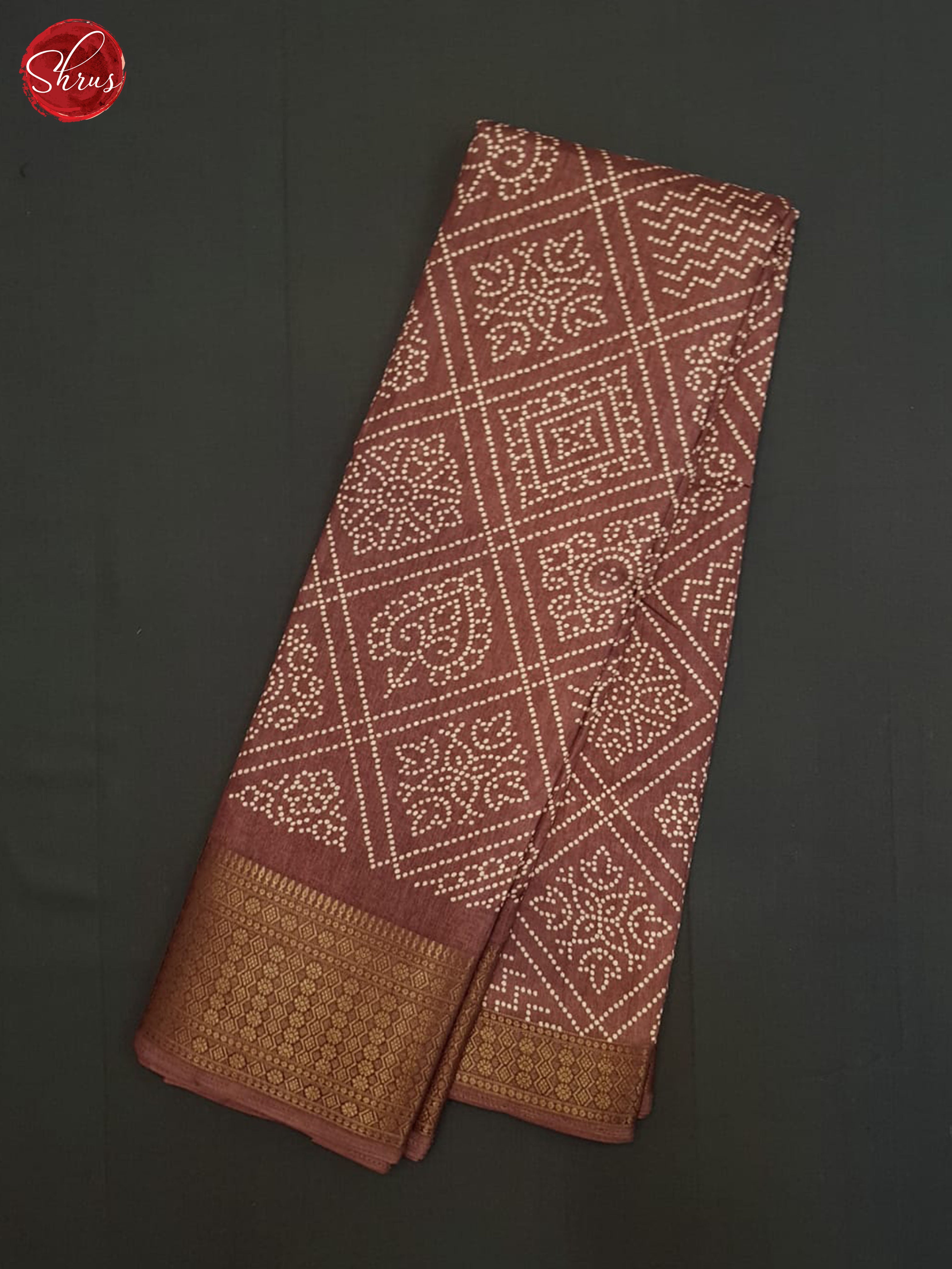 Brown(single tone)-Semi crepe saree - Shop on ShrusEternity.com