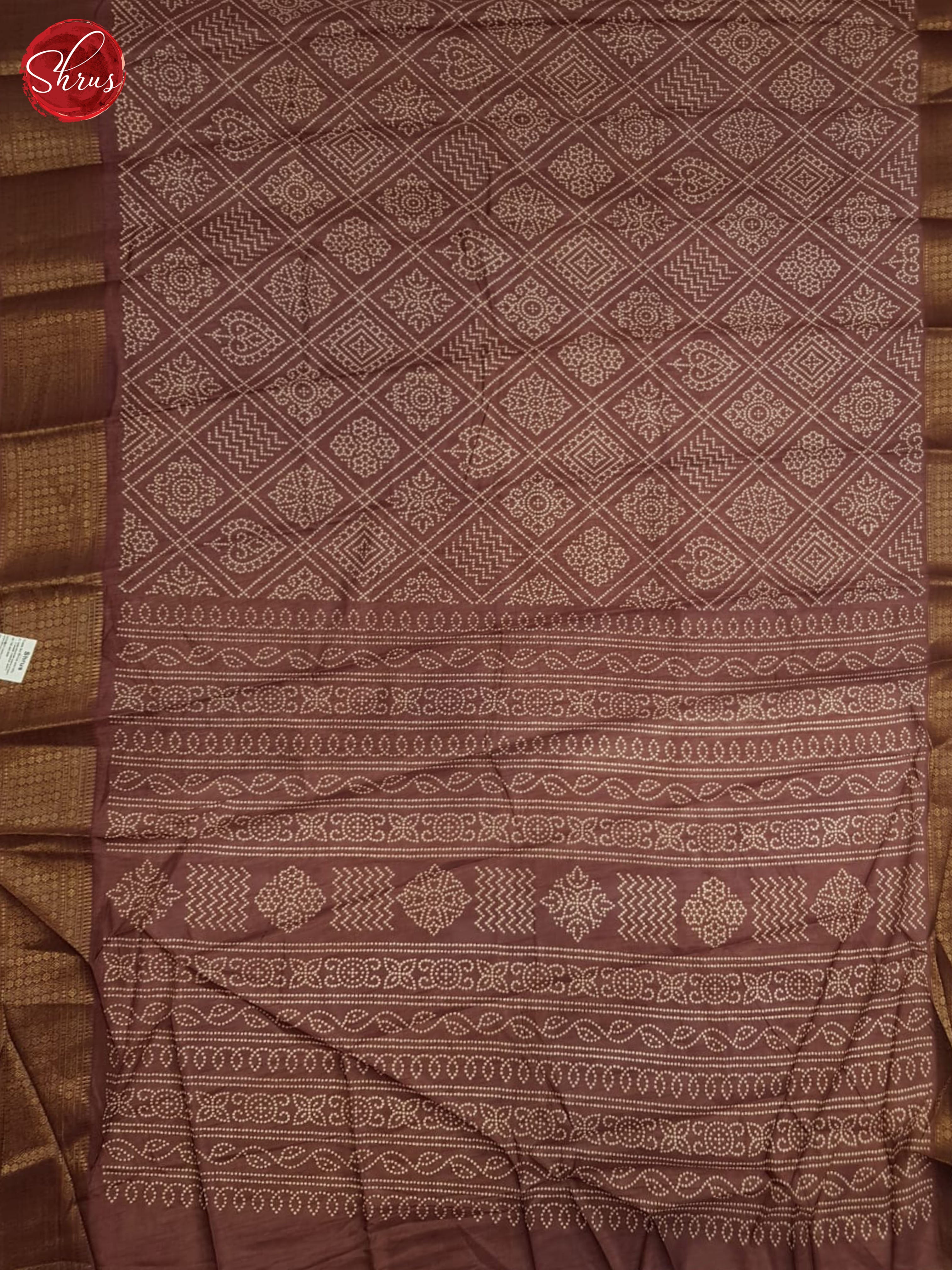 Brown(single tone)-Semi crepe saree - Shop on ShrusEternity.com