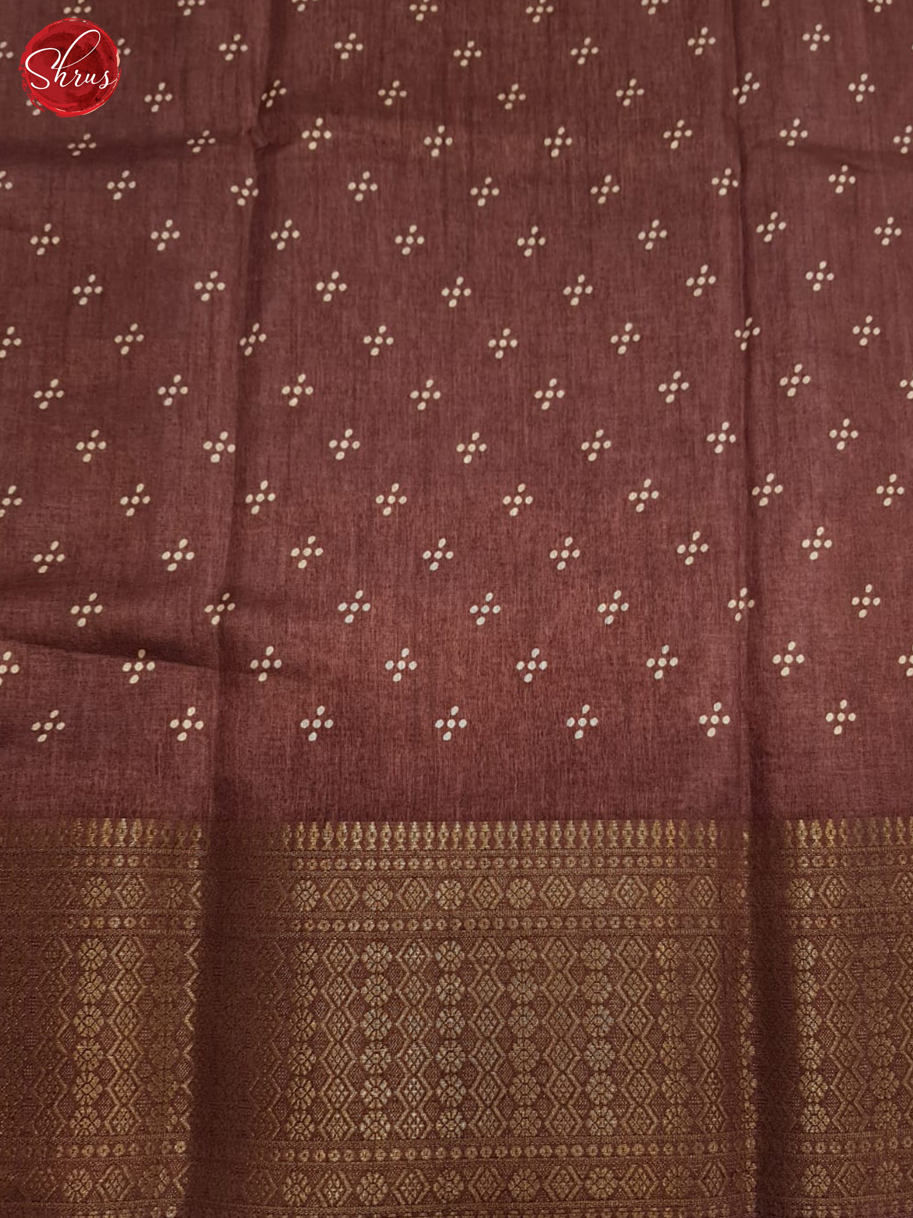 Brown(single tone)-Semi crepe saree - Shop on ShrusEternity.com