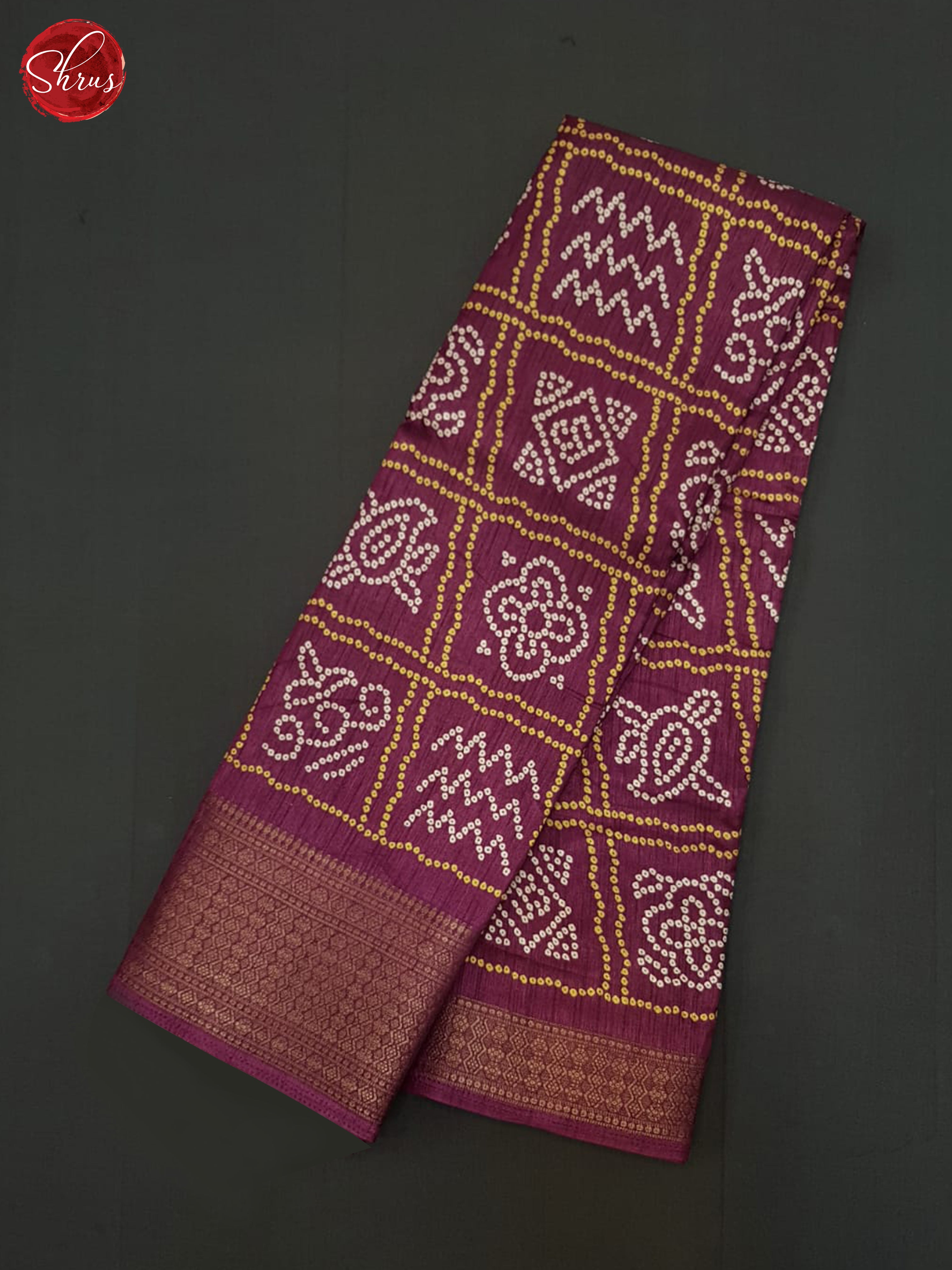 Deep Wine(Single Tone)- Semi Crepe Saree - Shop on ShrusEternity.com