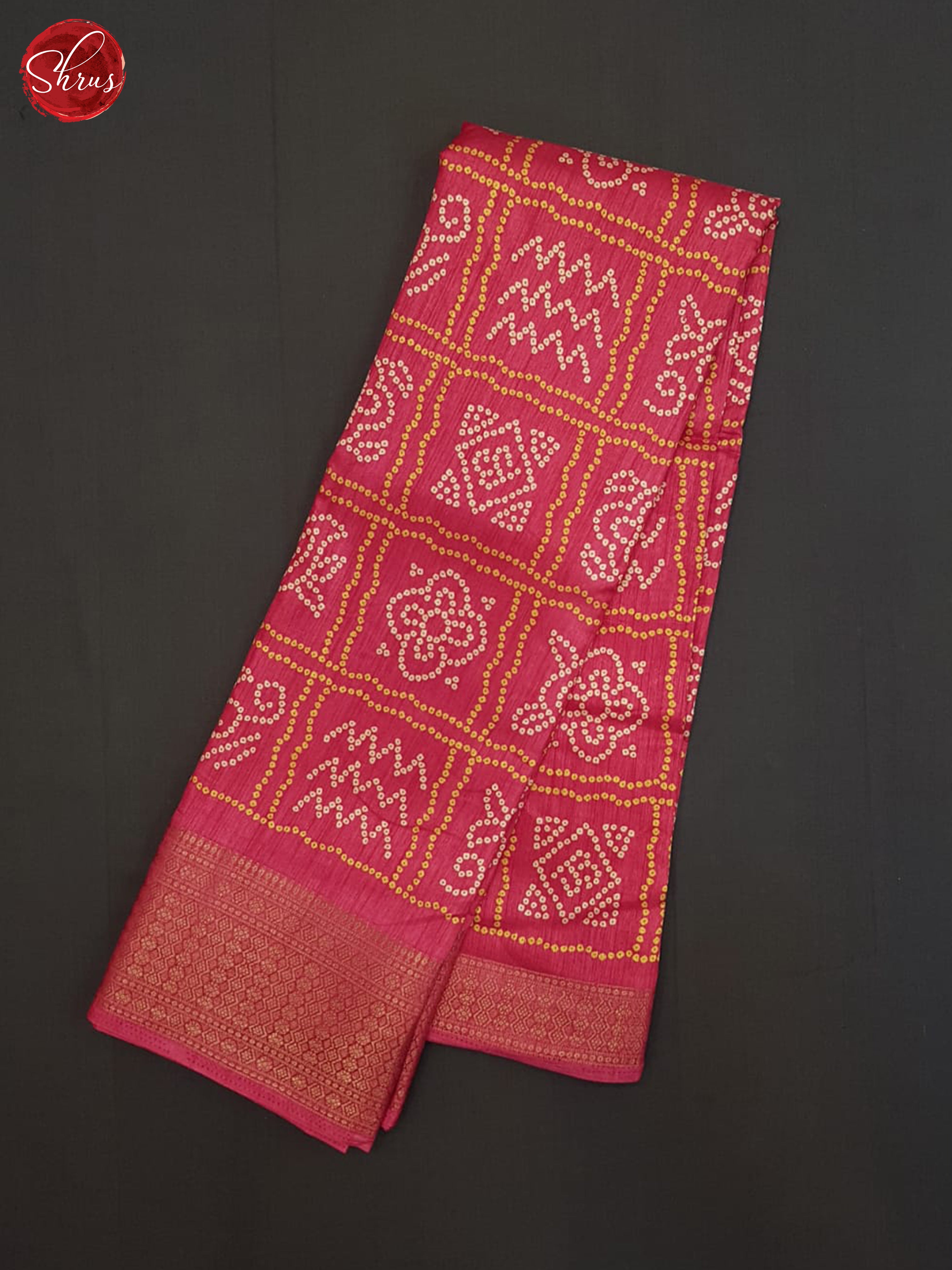 Pink(single toe)-Semi crepe saree - Shop on ShrusEternity.com