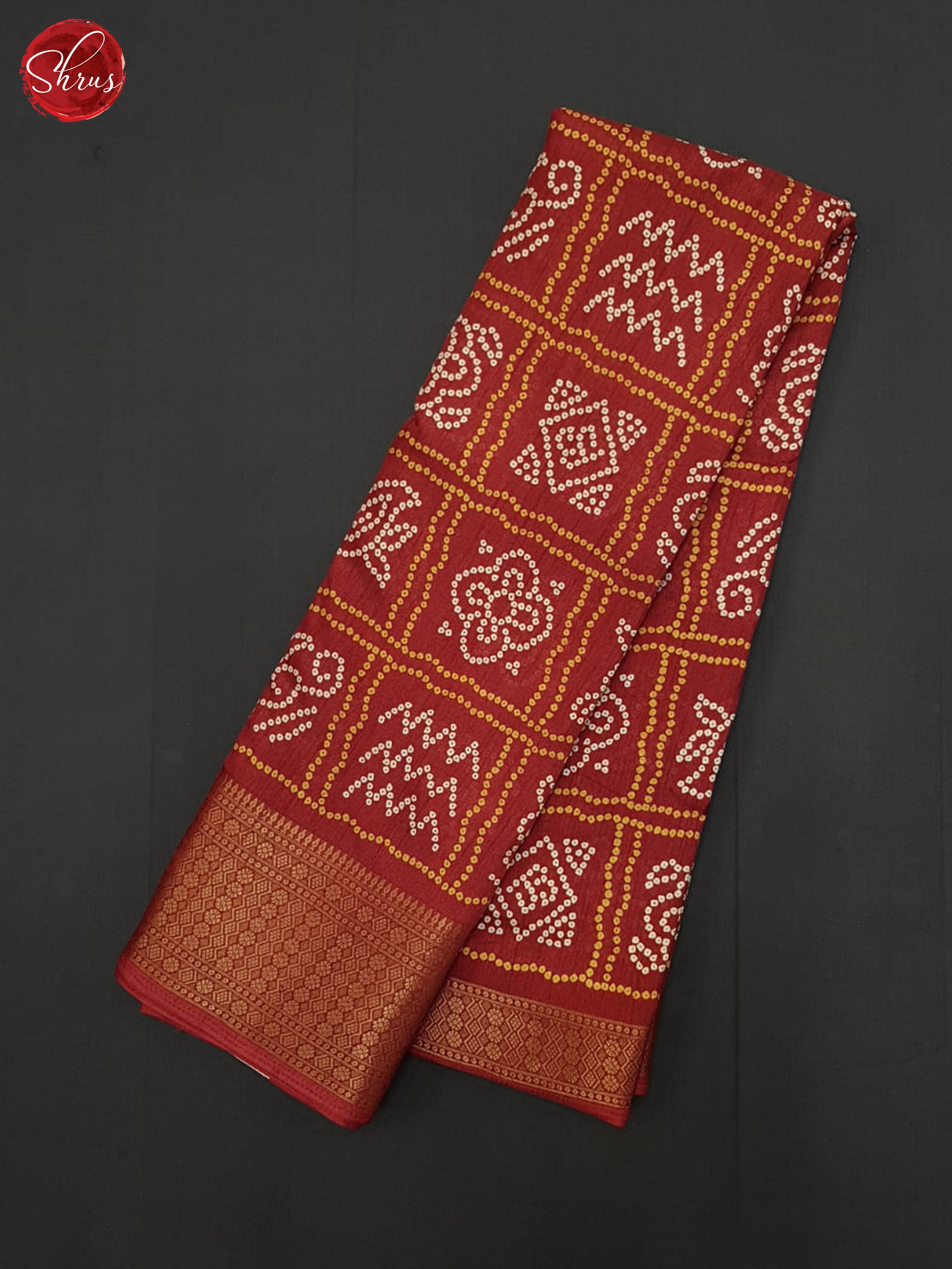 Red(Single Tone)- Semi Crepe Saree - Shop on ShrusEternity.com