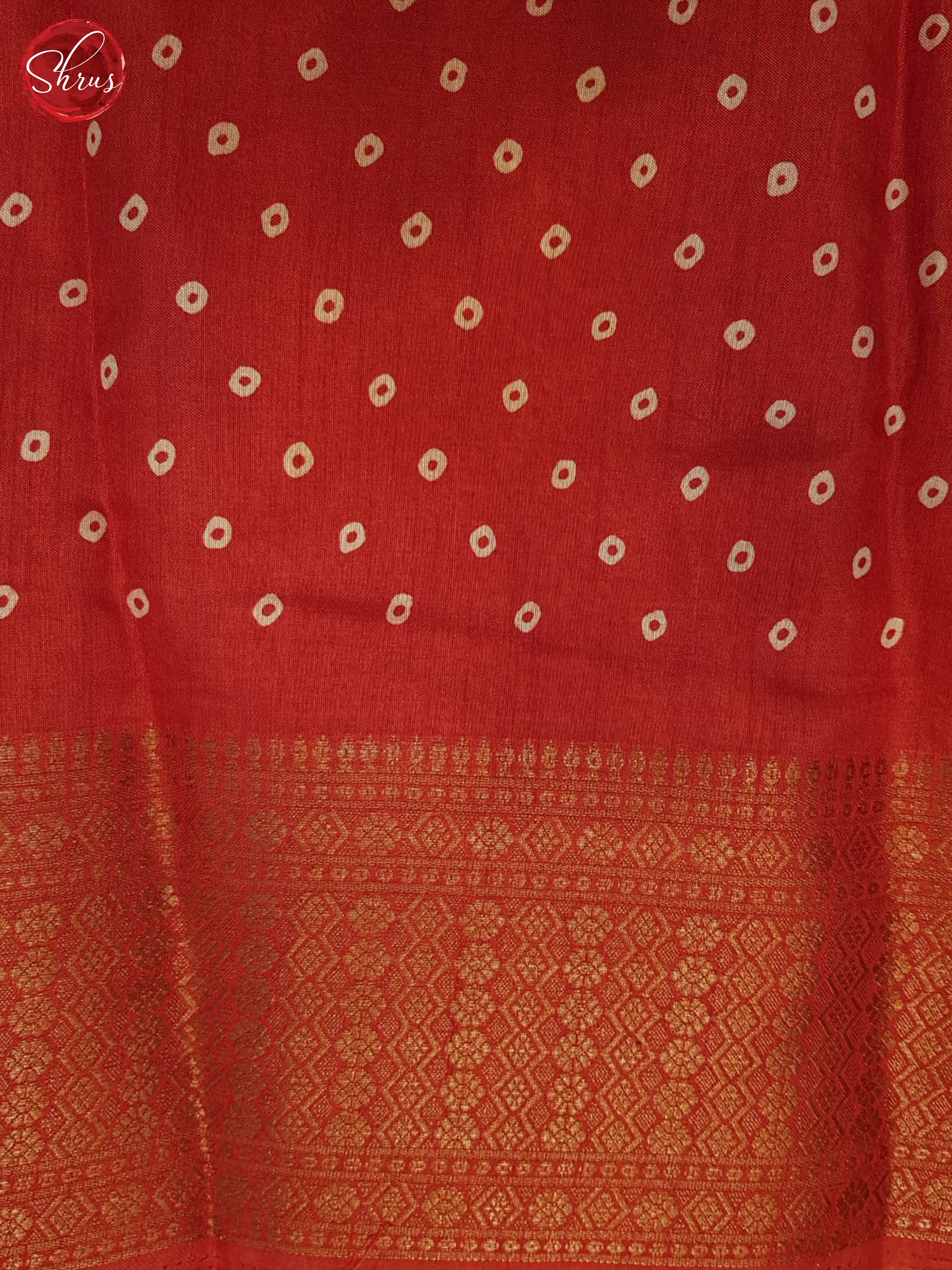 Red(Single Tone)  - Semi Crepe Saree - Shop on ShrusEternity.com