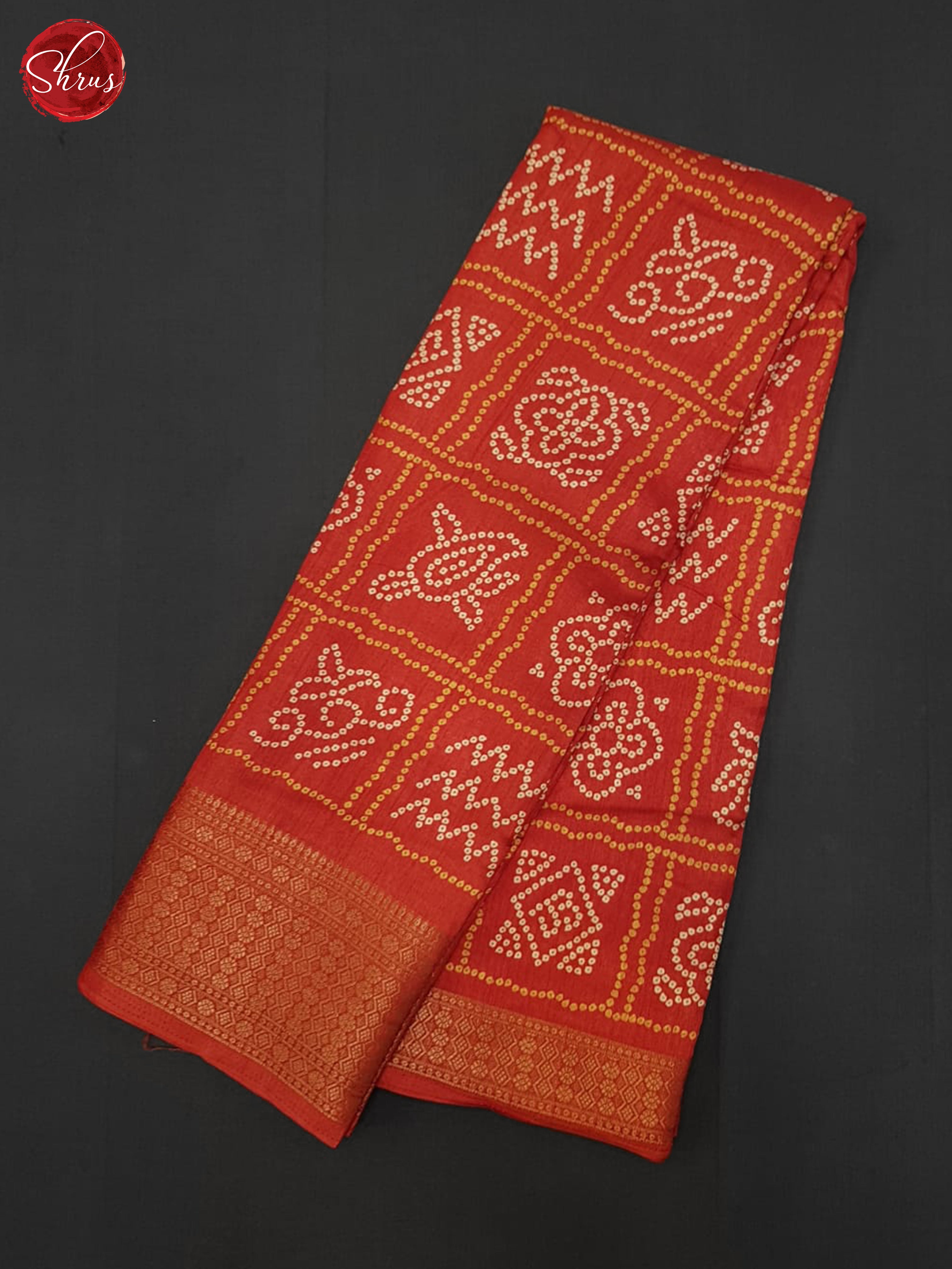 Red(Single Tone)  - Semi Crepe Saree - Shop on ShrusEternity.com