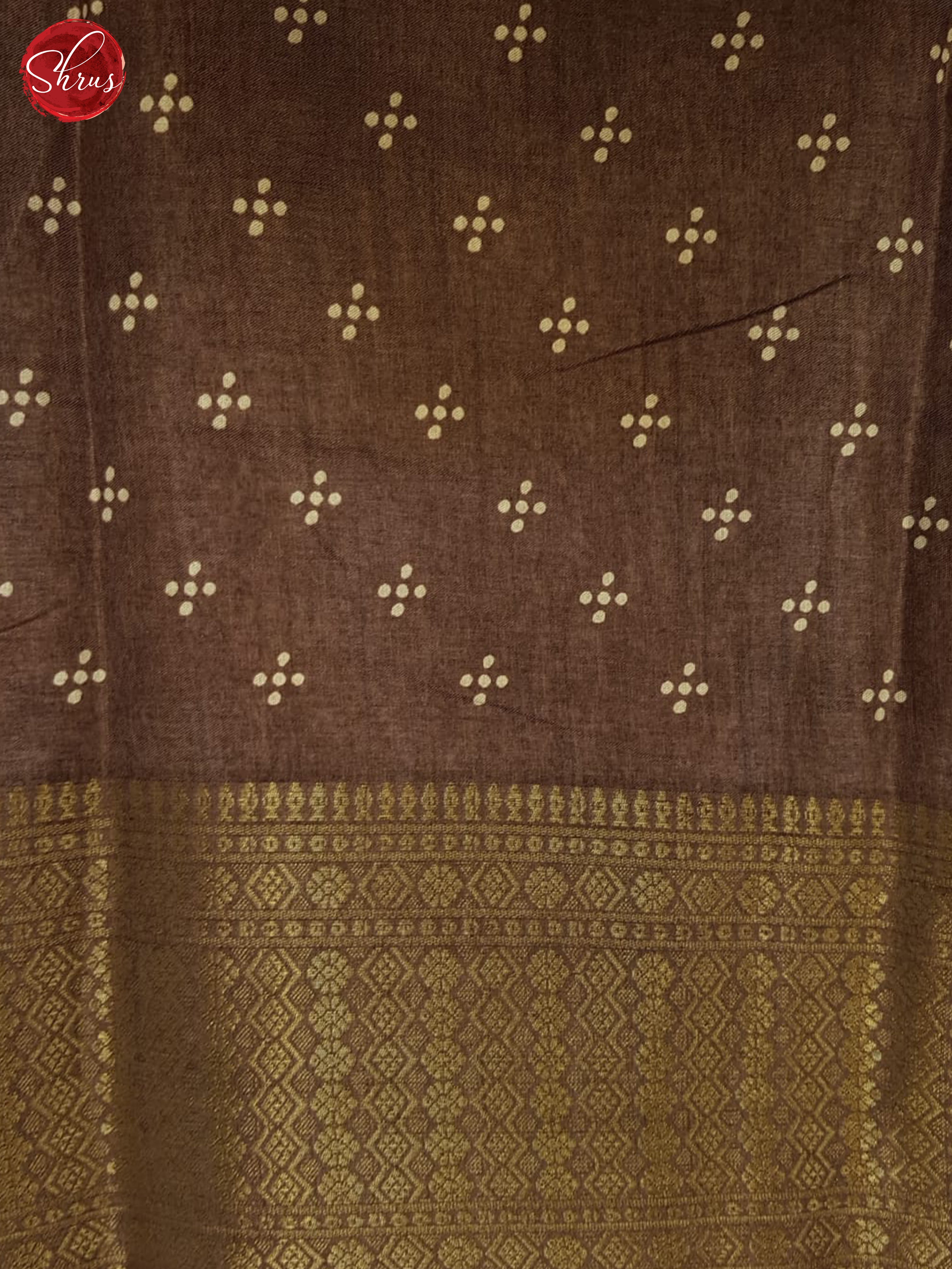 Brown(SIngle Tone) - Semi Crepe Saree - Shop on ShrusEternity.com