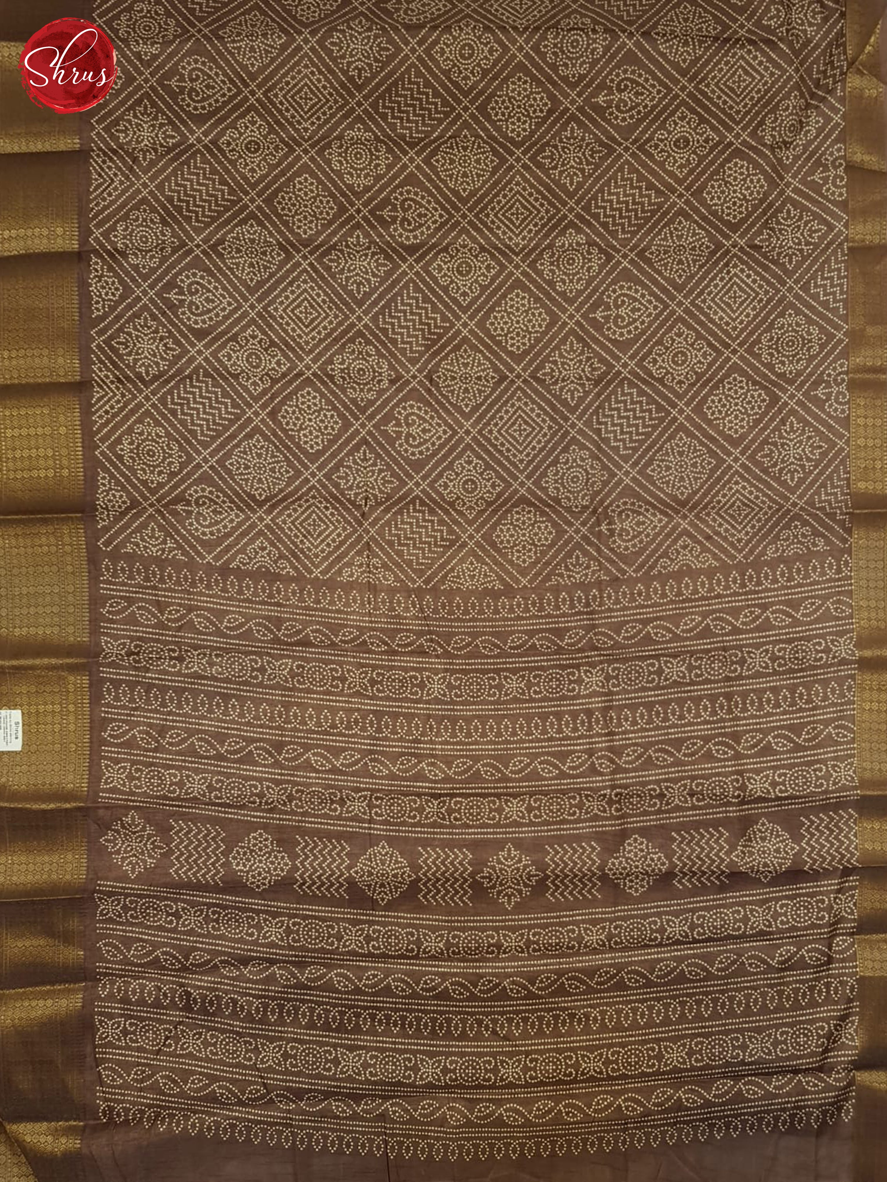 Brown(SIngle Tone) - Semi Crepe Saree - Shop on ShrusEternity.com