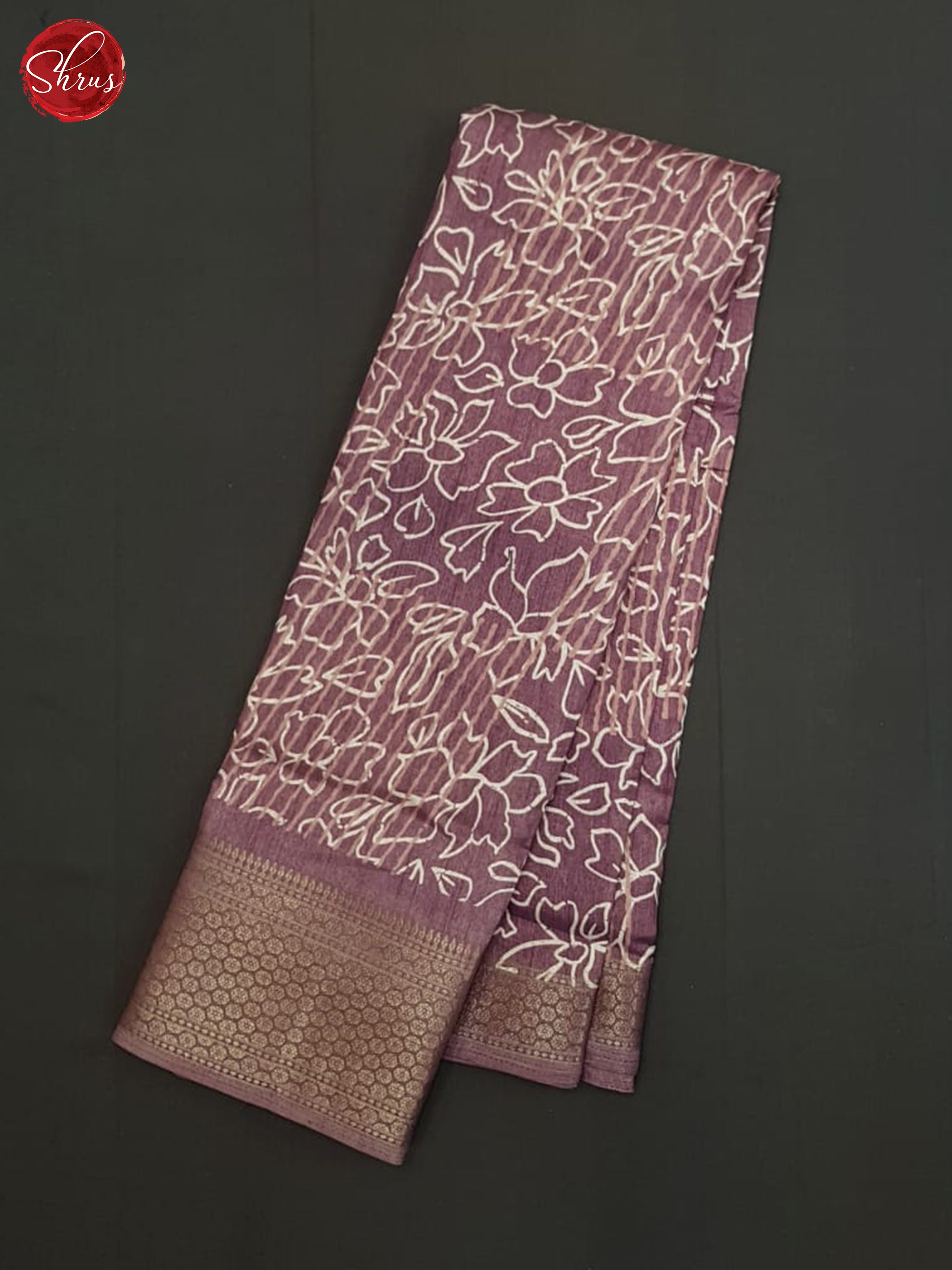 Dusty Dark Onion Pink - Semi Crepe Saree - Shop on ShrusEternity.com