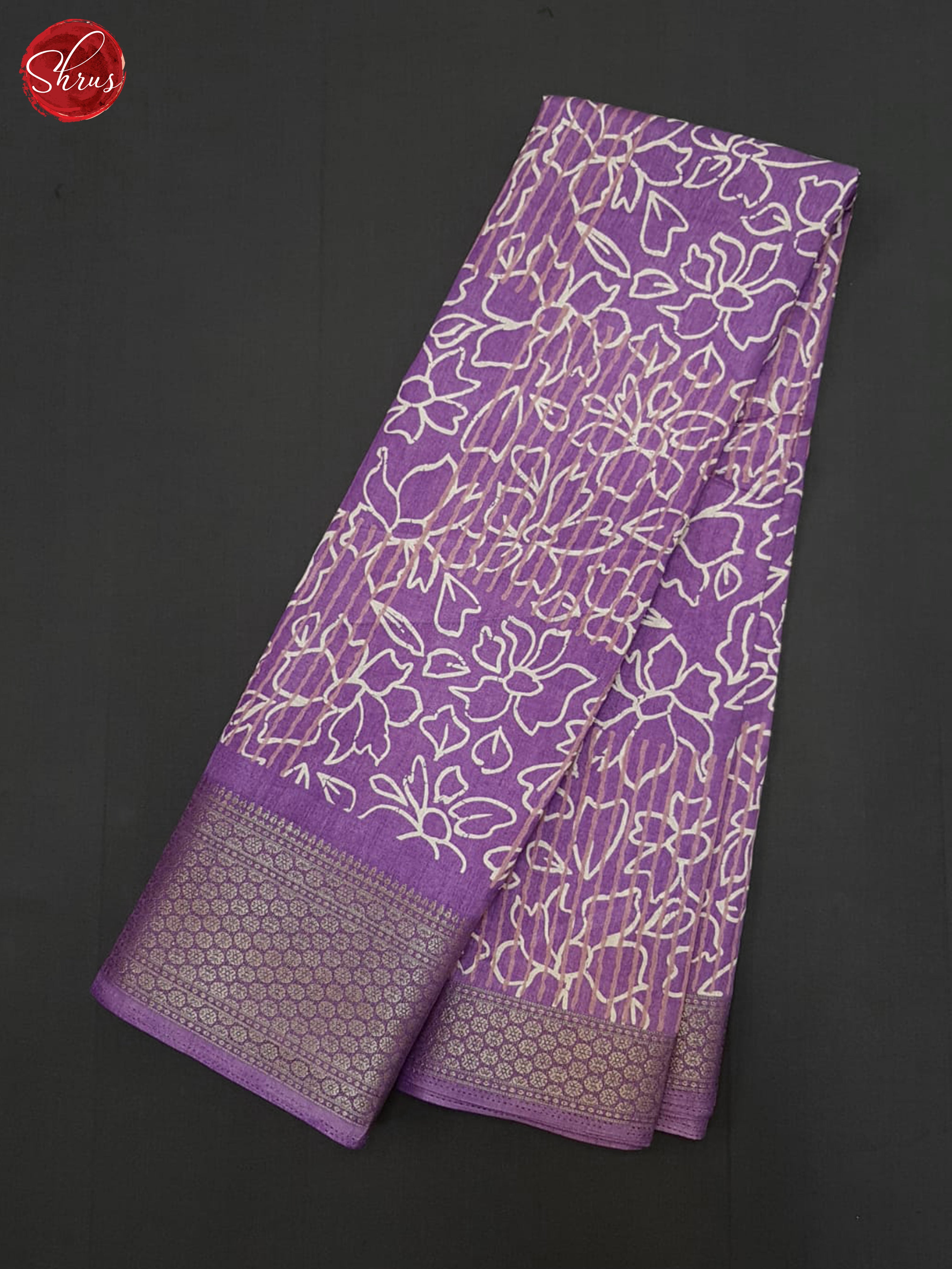 Lavender(Single Tone)- Semi Crepe Saree - Shop on ShrusEternity.com