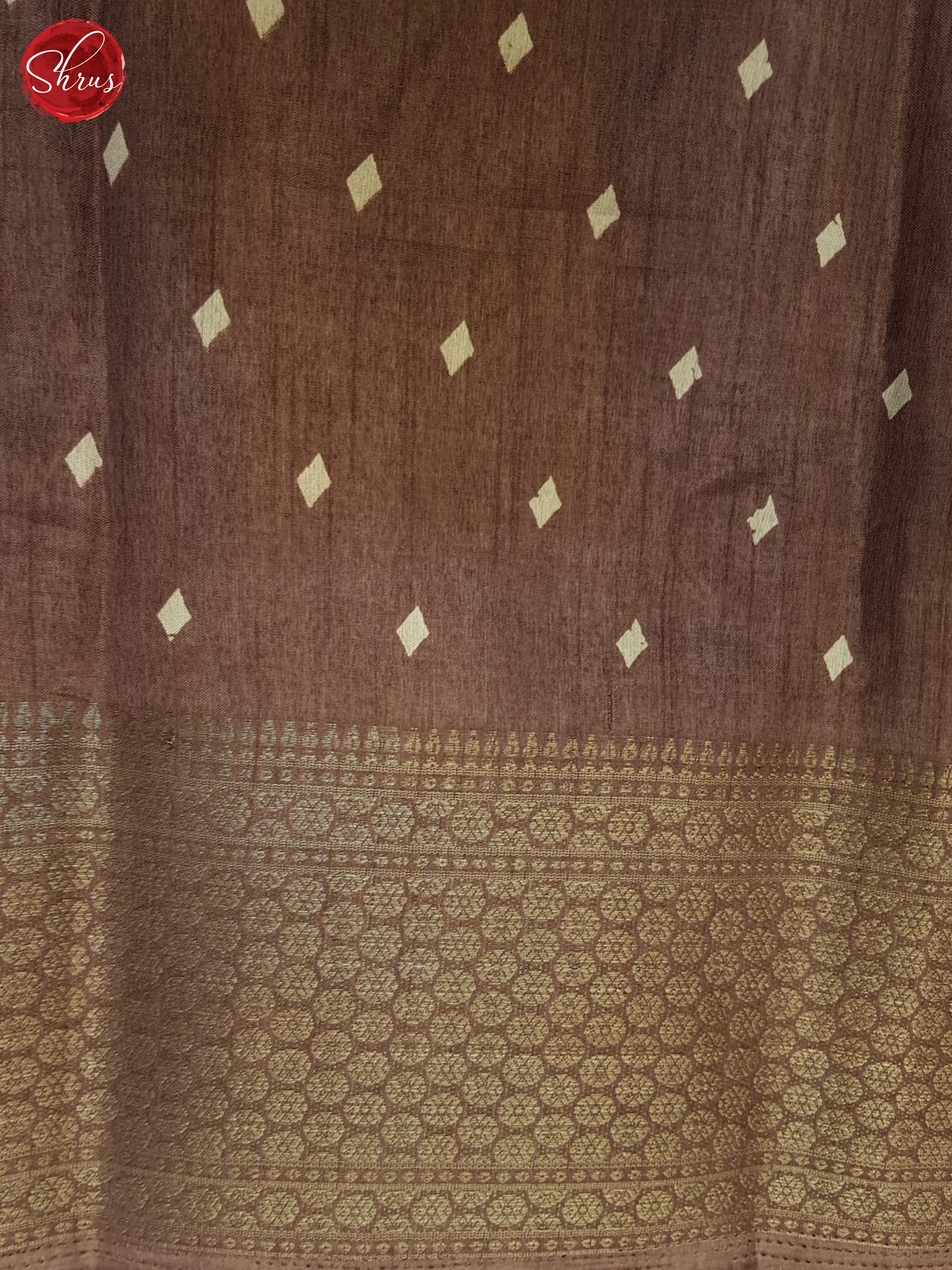 Brown(Single Tone) - Semi Crepe Saree - Shop on ShrusEternity.com