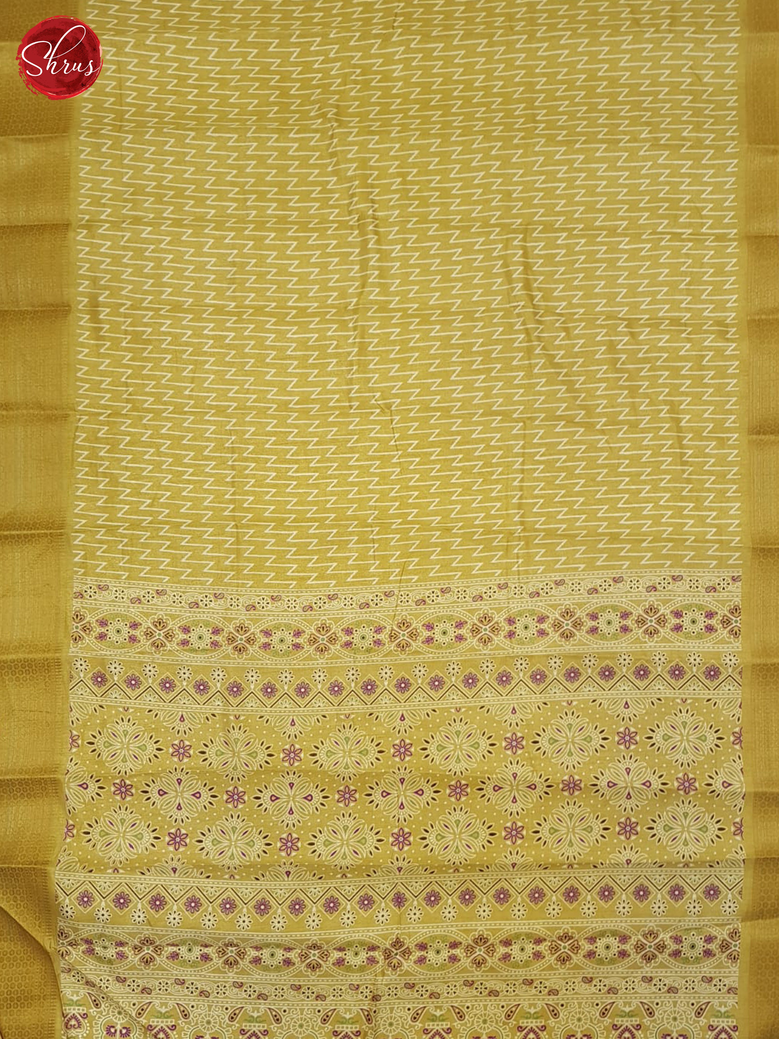 Yellow(Single Tone) - Semi Crepe Saree - Shop on ShrusEternity.com