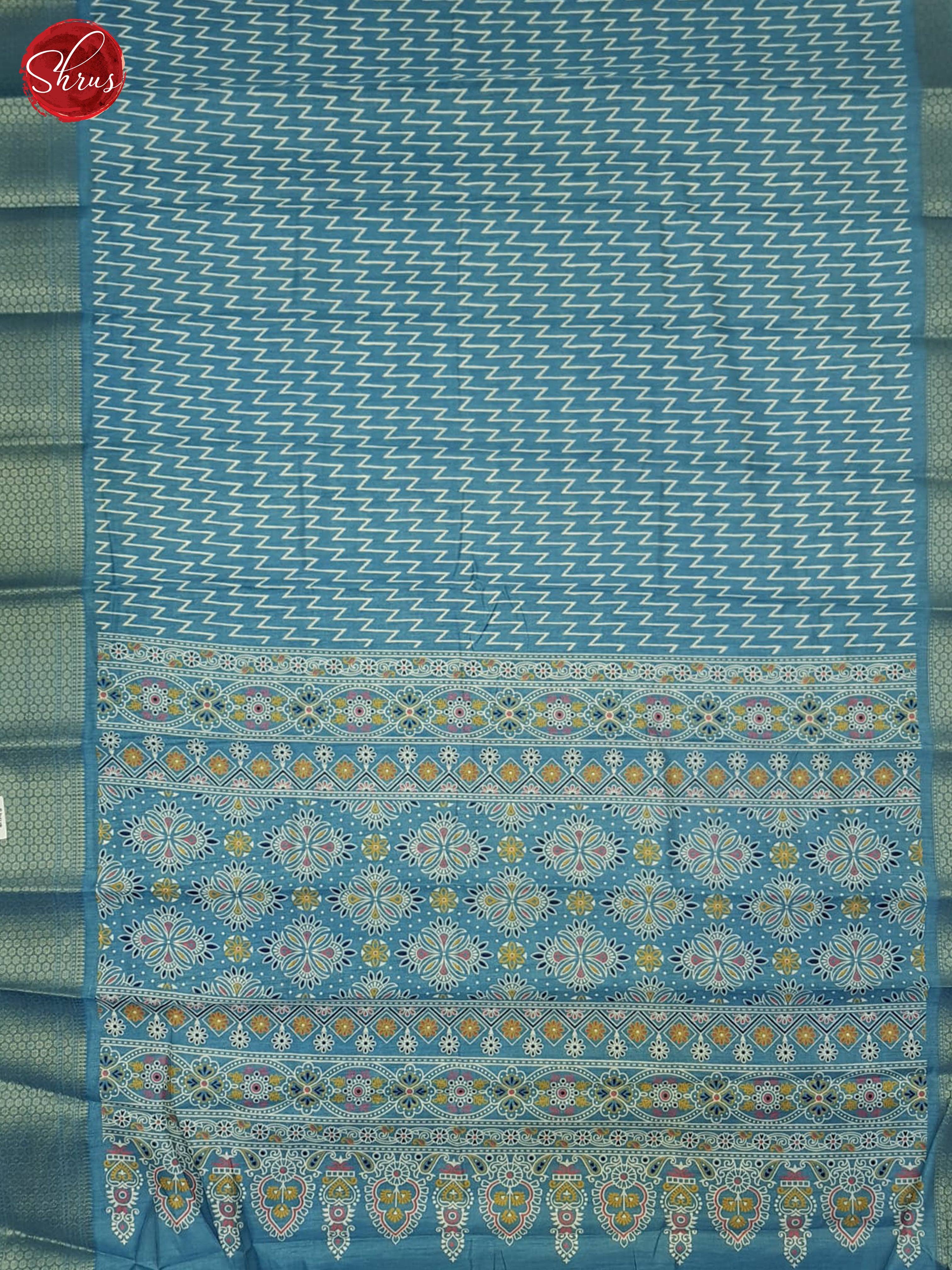 Blue(Single Tone) - Semi Crepe Saree - Shop on ShrusEternity.com