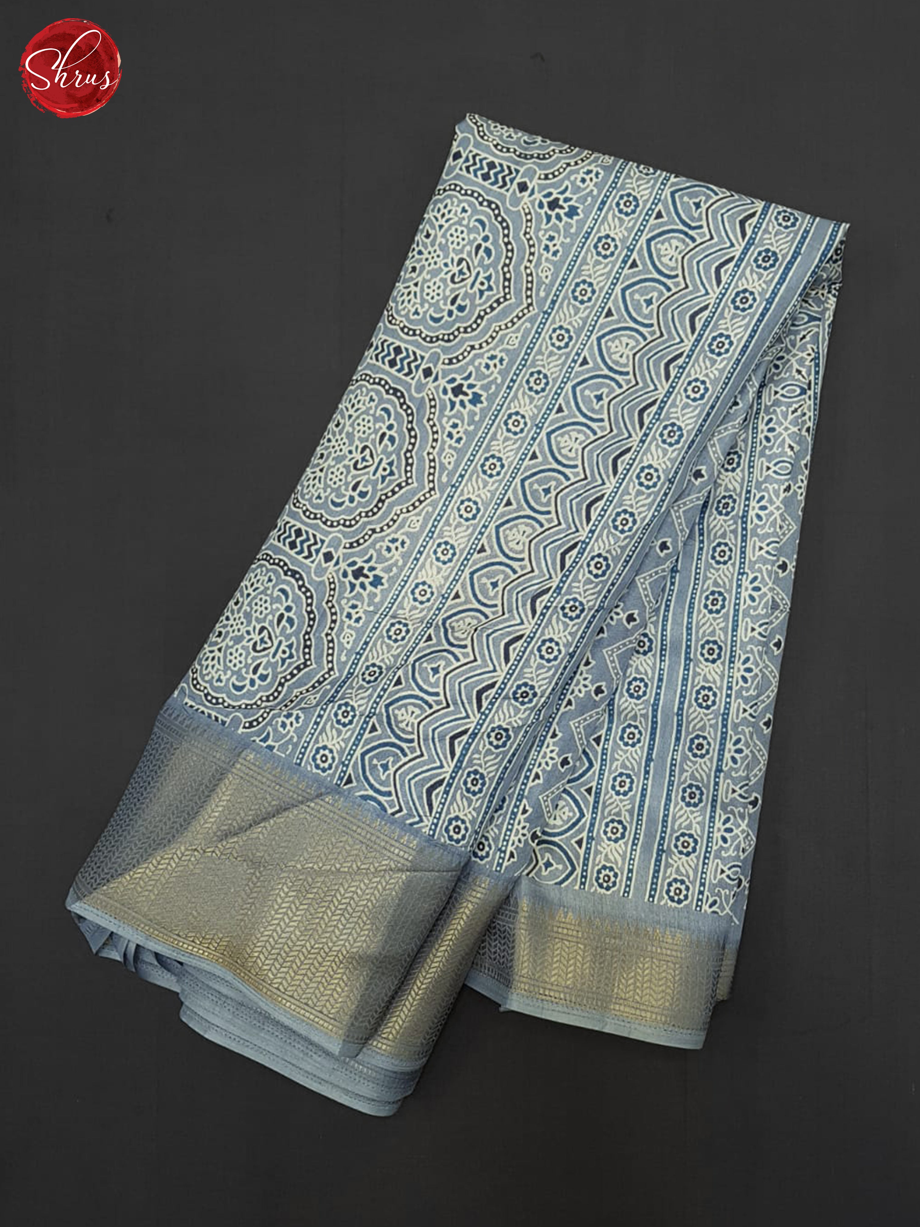 Blue (Single Tone)- Semi Crepe Saree - Shop on ShrusEternity.com