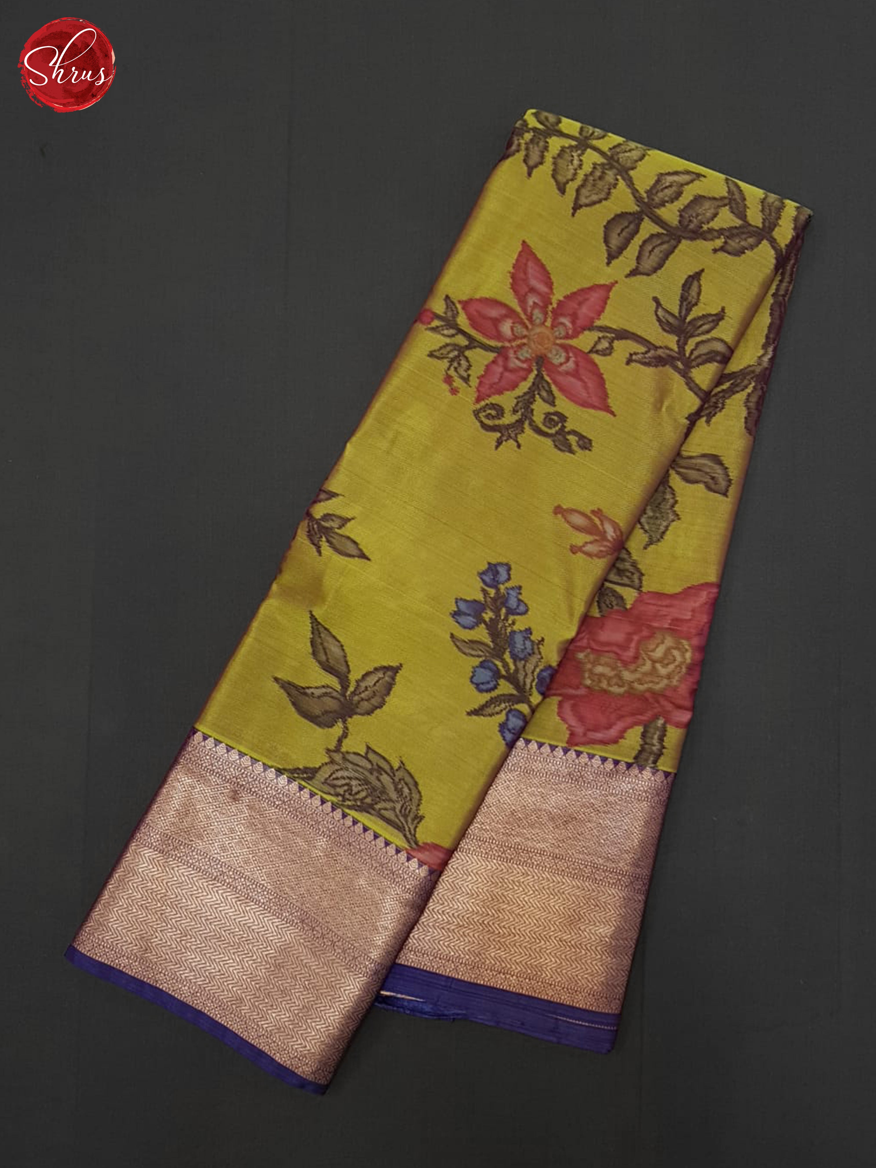 Green & Purple  - Kanchipuram-halfpure Saree - Shop on ShrusEternity.com