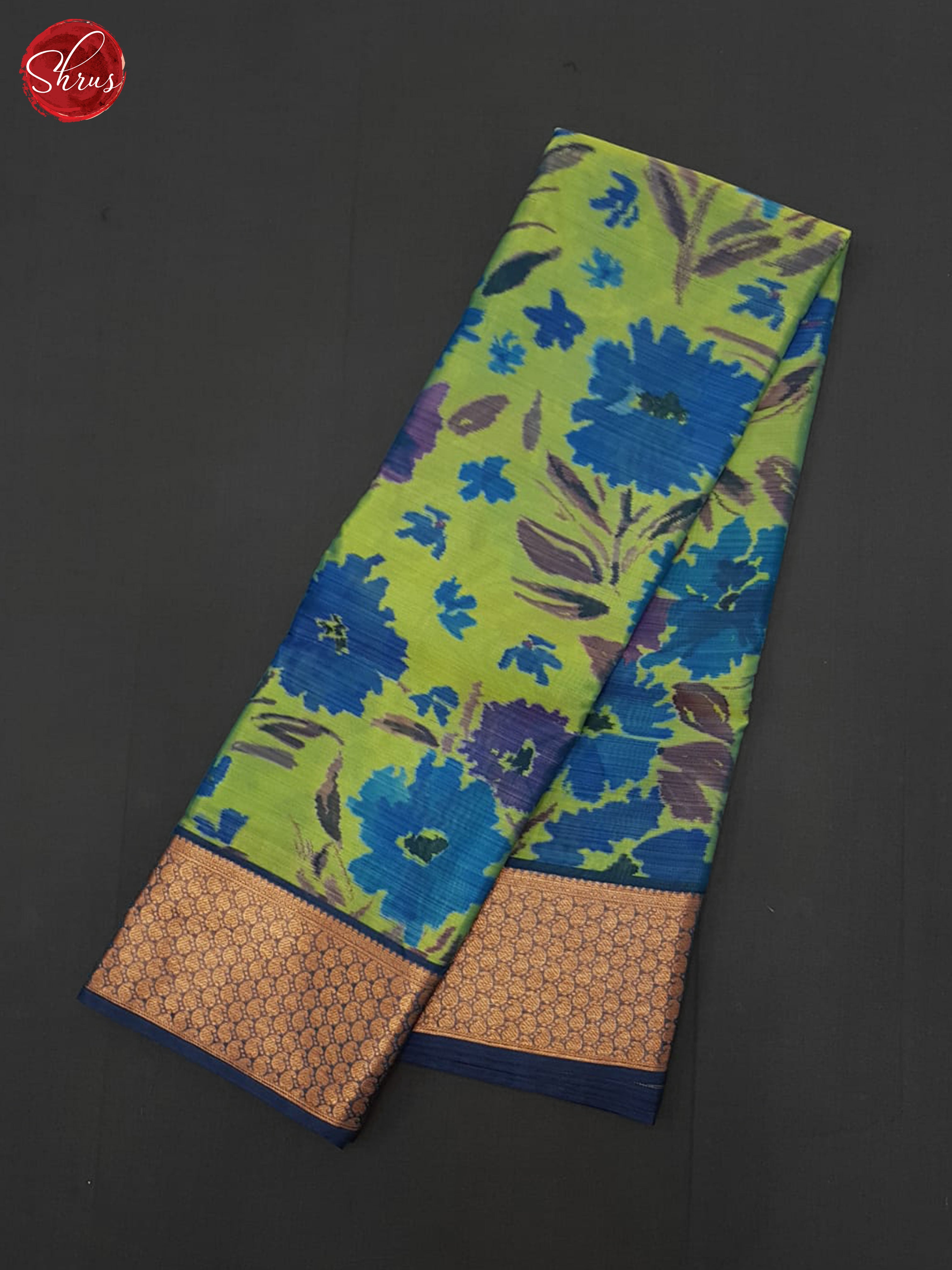 Green & Blue - Kanchipuram-halfpure Saree - Shop on ShrusEternity.com