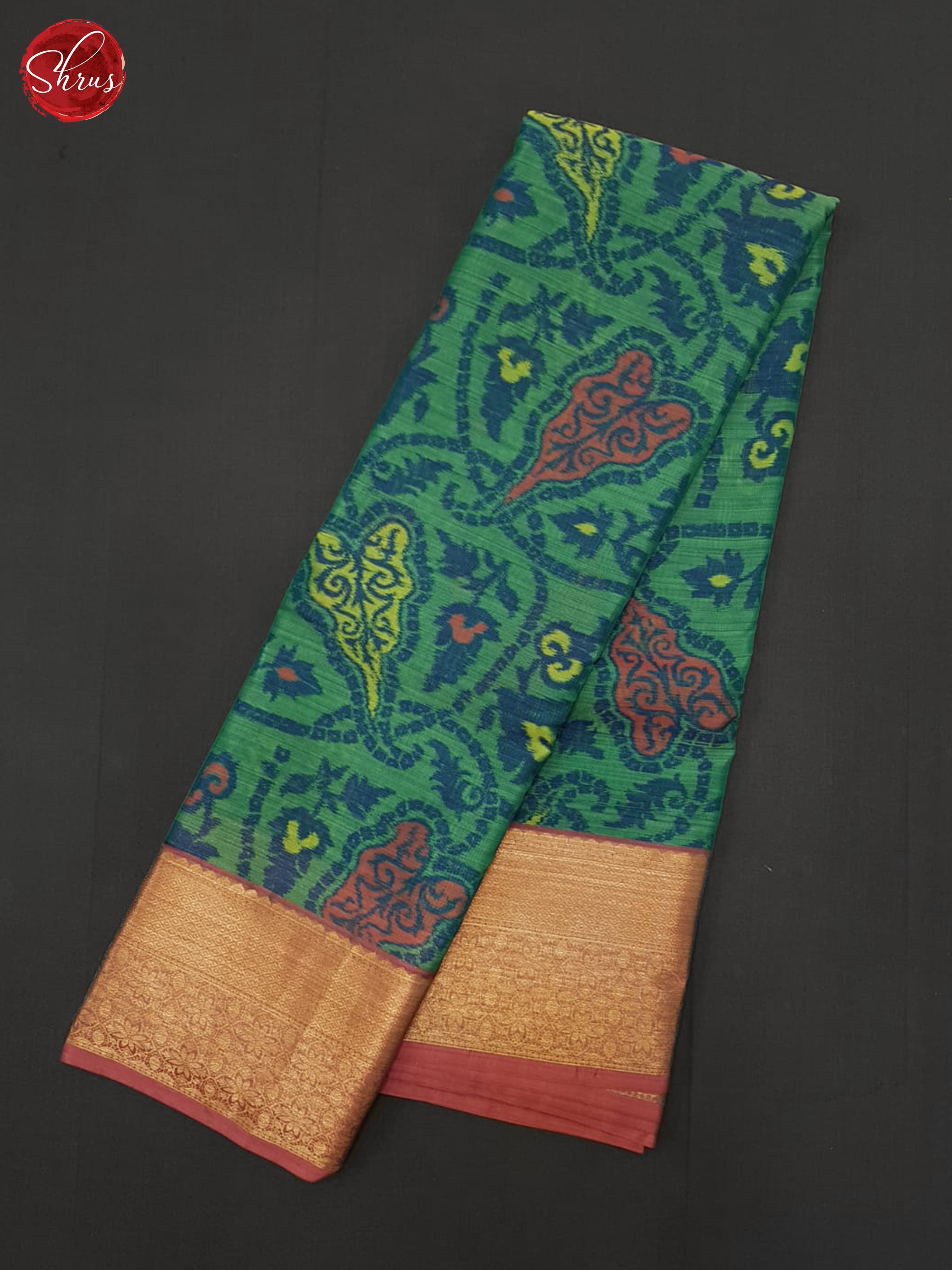 Green & Pink - Kanchipuram-halfpure Saree - Shop on ShrusEternity.com