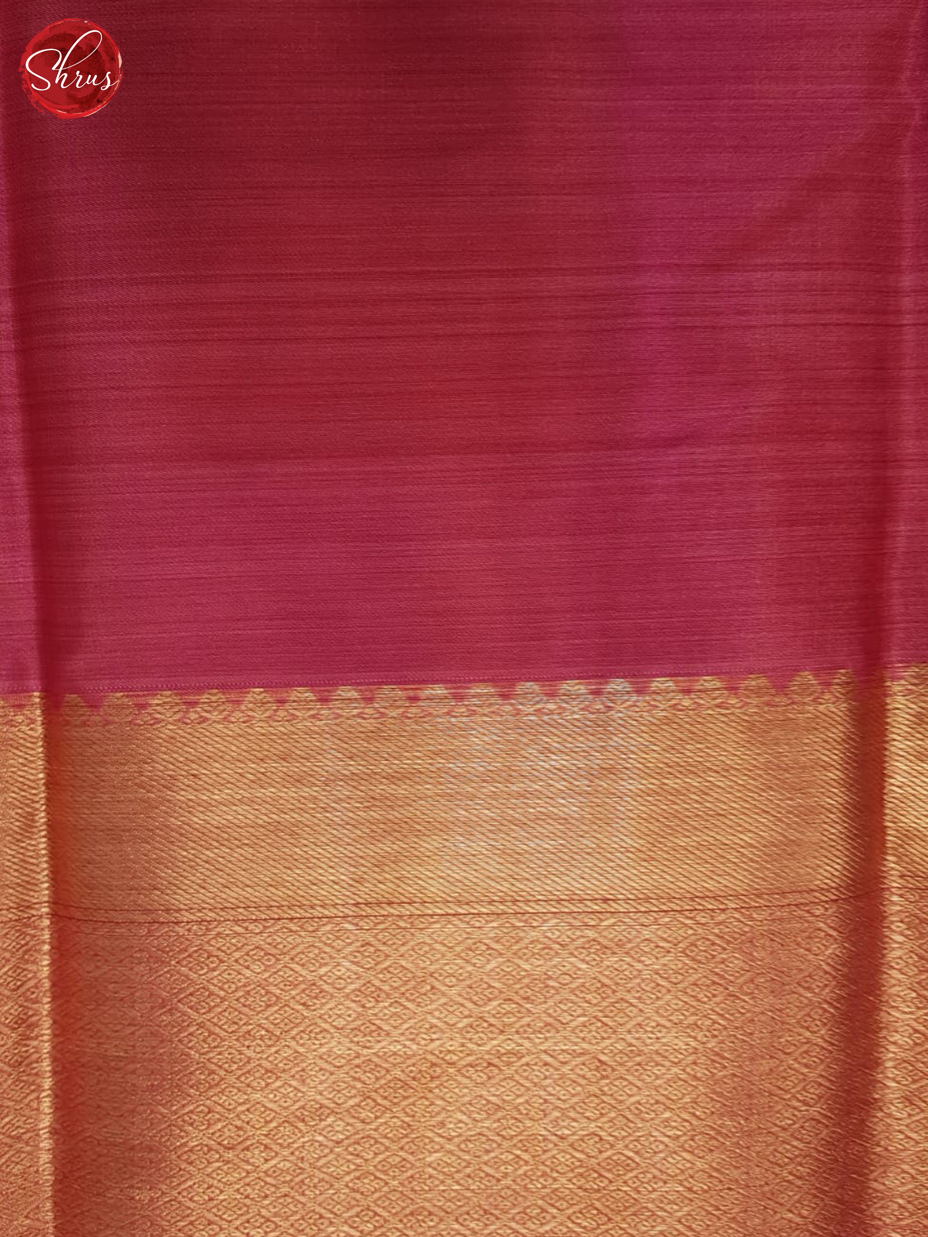 Dull Gold & Pink- Kanchipuram-halfpure Saree - Shop on ShrusEternity.com