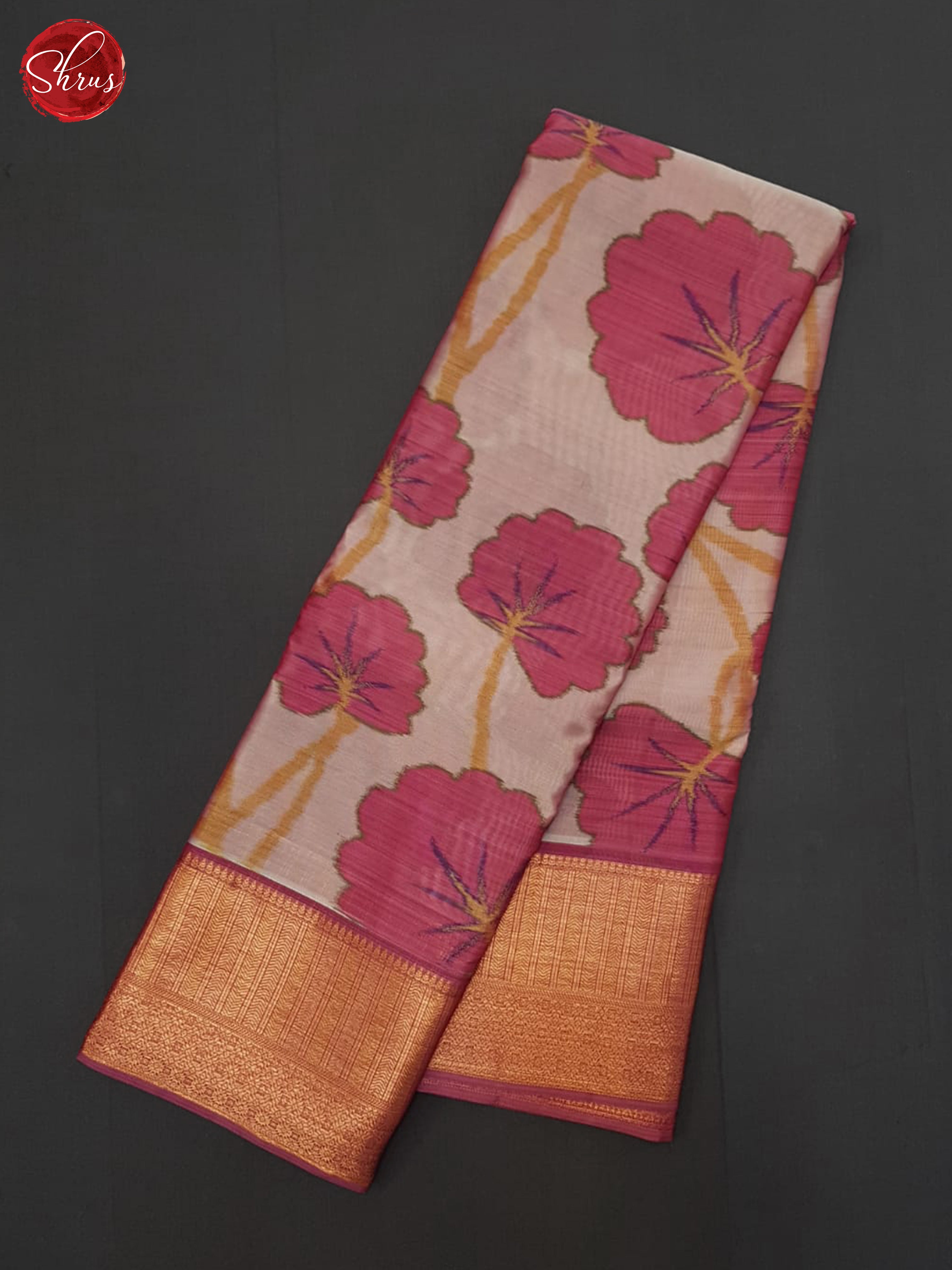 Pale PInk & Pink - Kanchipuram-halfpure Saree - Shop on ShrusEternity.com