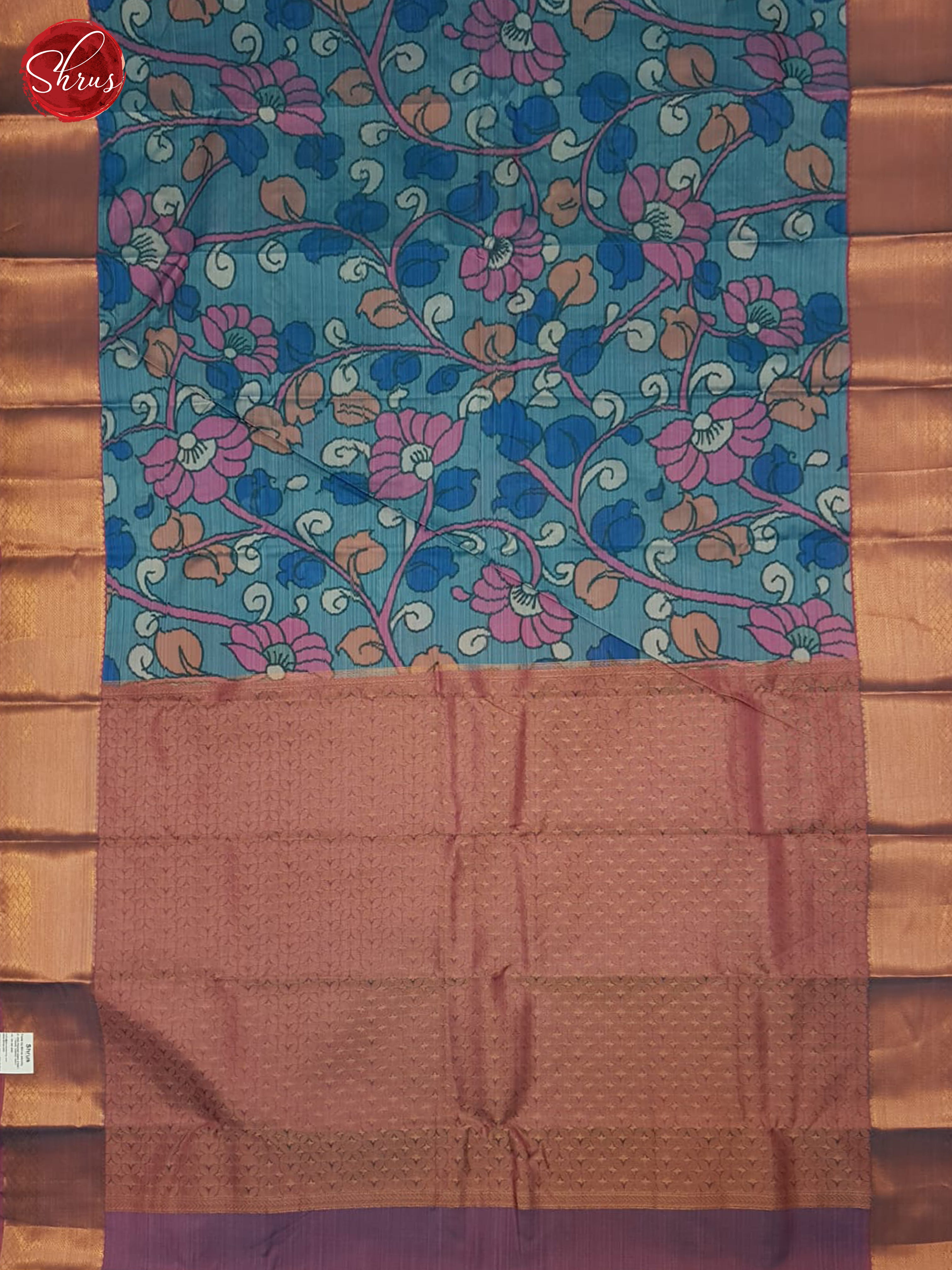 Blue & Mild Lavender - Kanchipuram-halfpure Saree - Shop on ShrusEternity.com