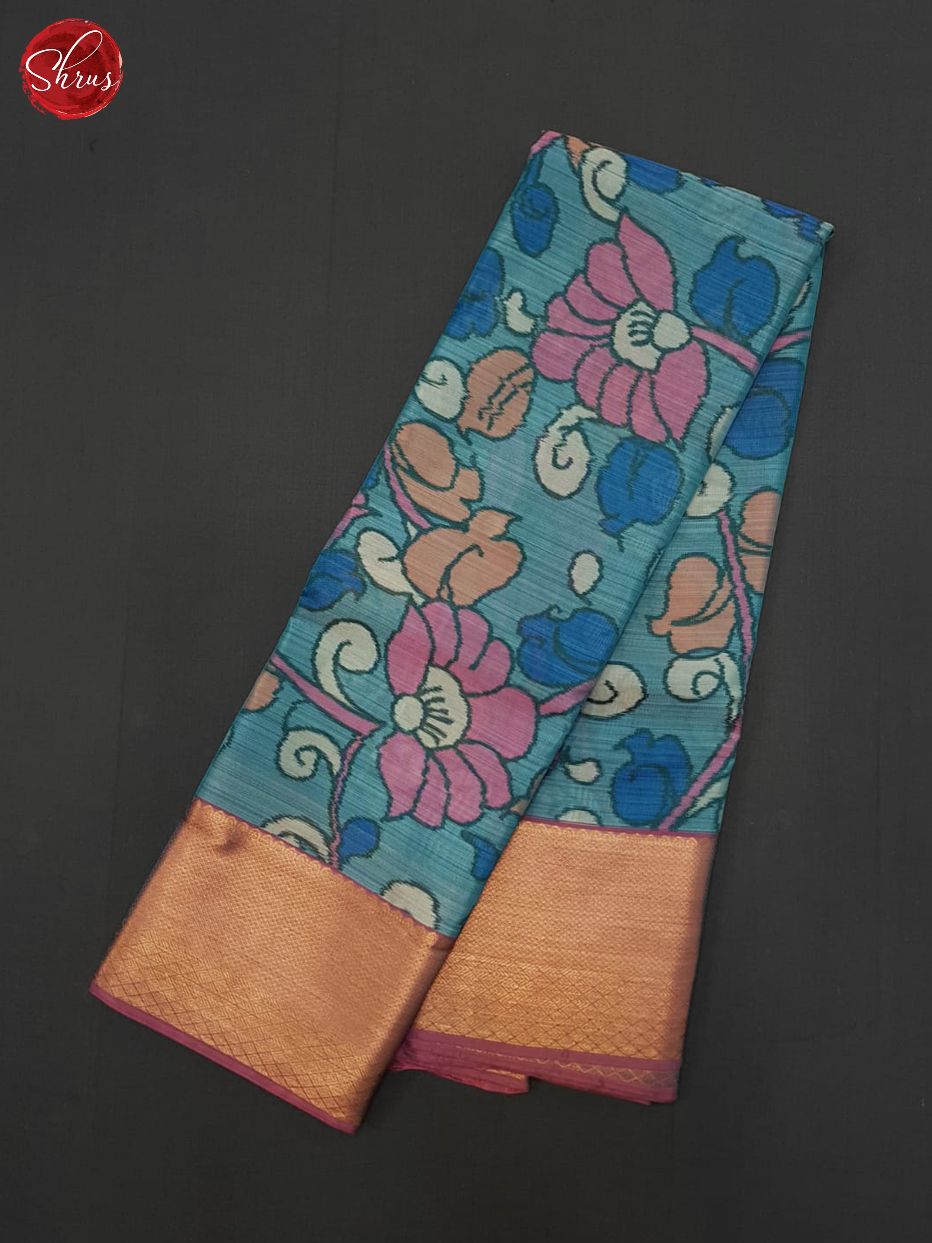 Blue & Mild Lavender - Kanchipuram-halfpure Saree - Shop on ShrusEternity.com