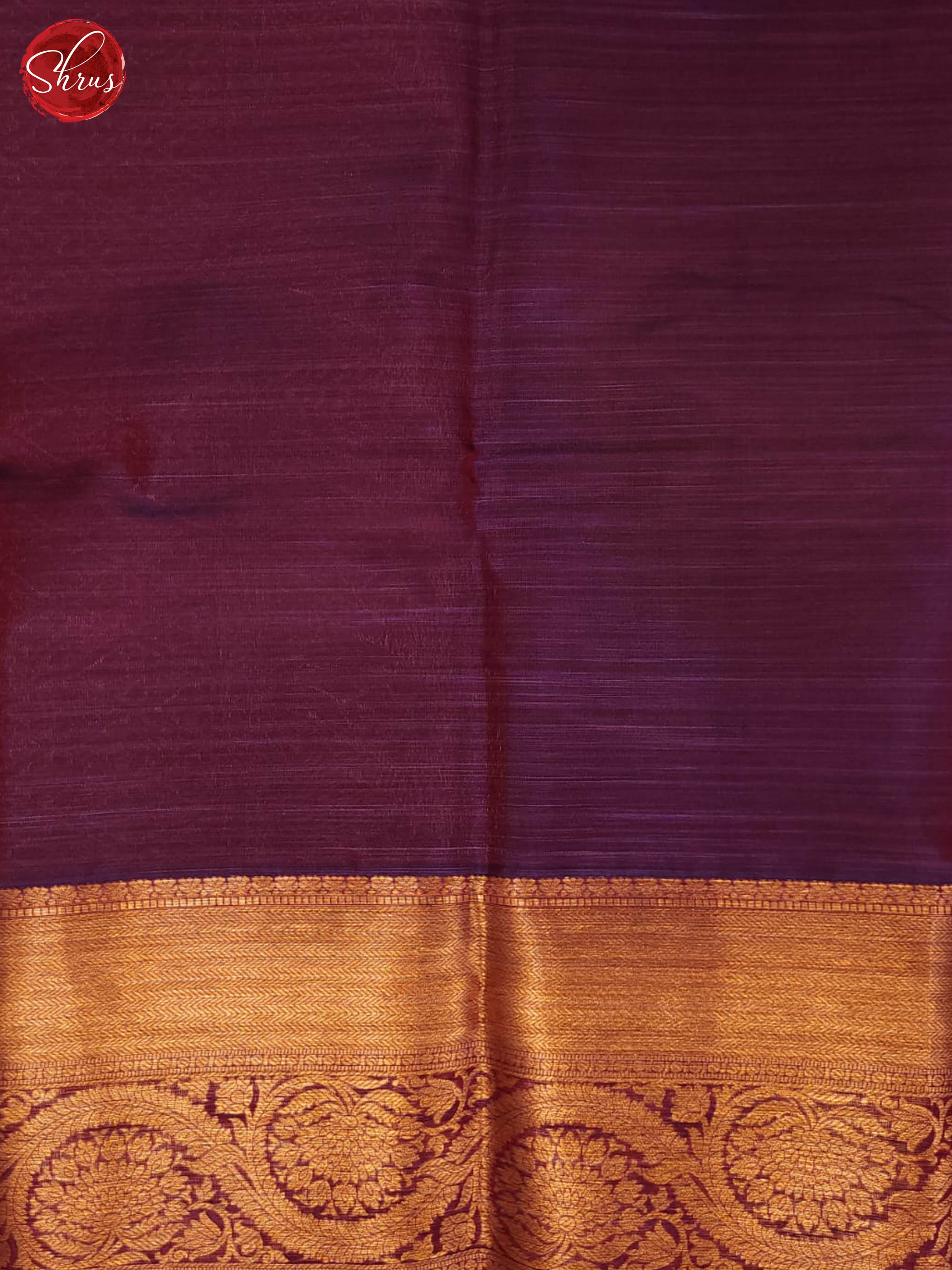 pink and wine- Kanchipuram half-pure Silk Saree - Shop on ShrusEternity.com