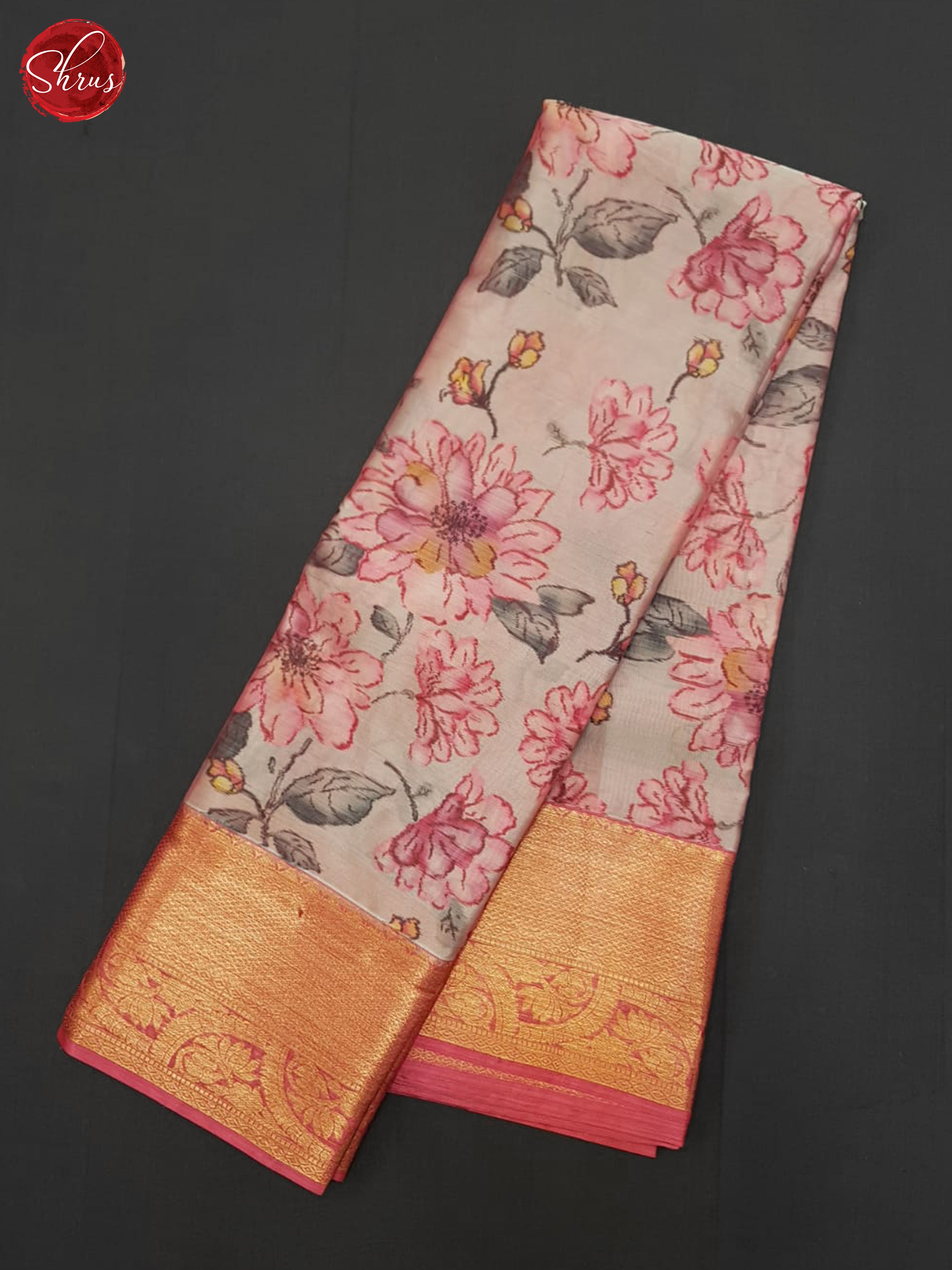 Onion Pink & Pink - Kanchipuram-halfpure Saree - Shop on ShrusEternity.com