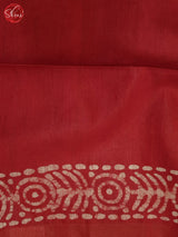 Blue & Red- Bhatik Saree - Shop on ShrusEternity.com
