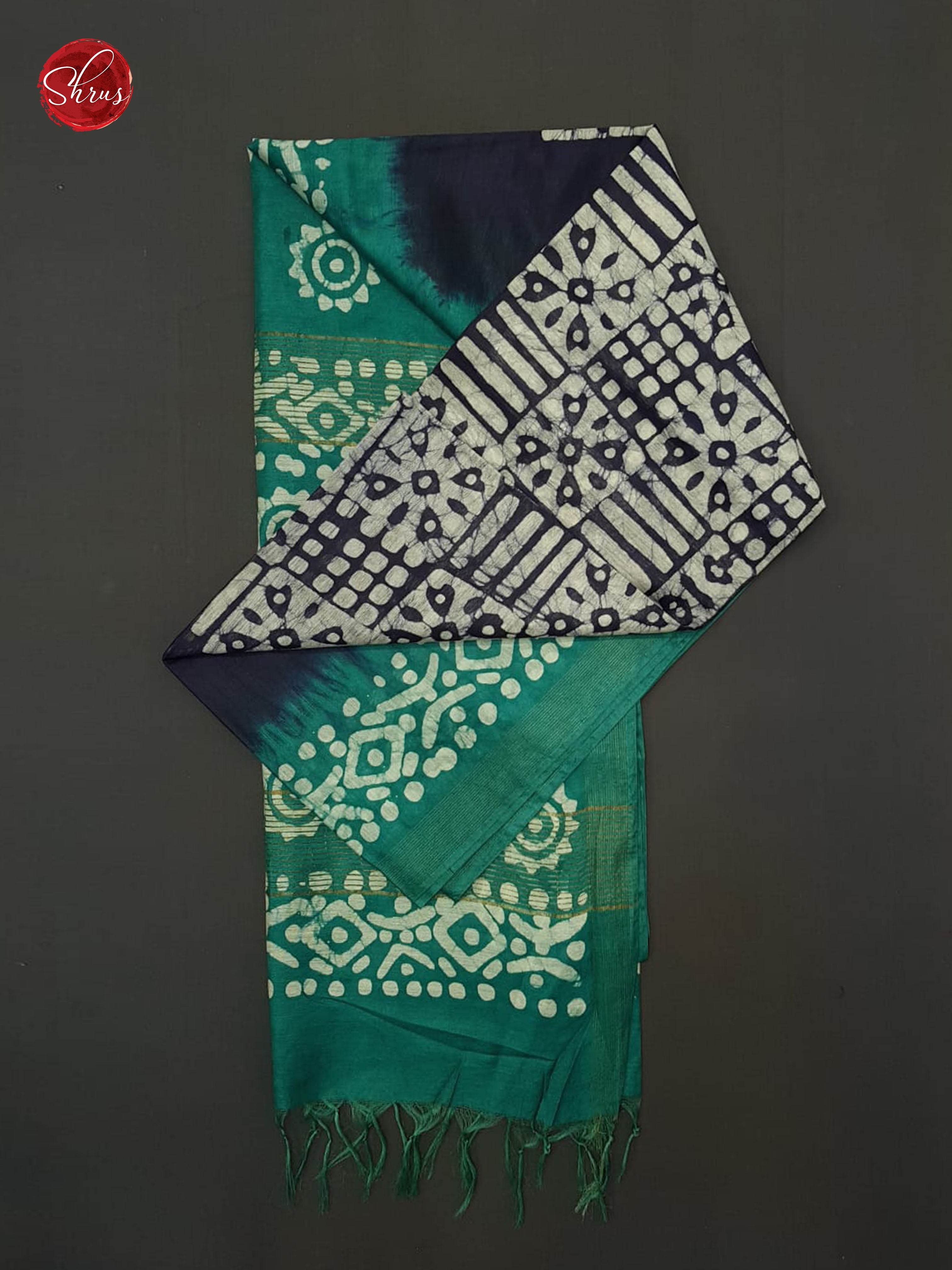 Blue and green - Bhatik Saree - Shop on ShrusEternity.com