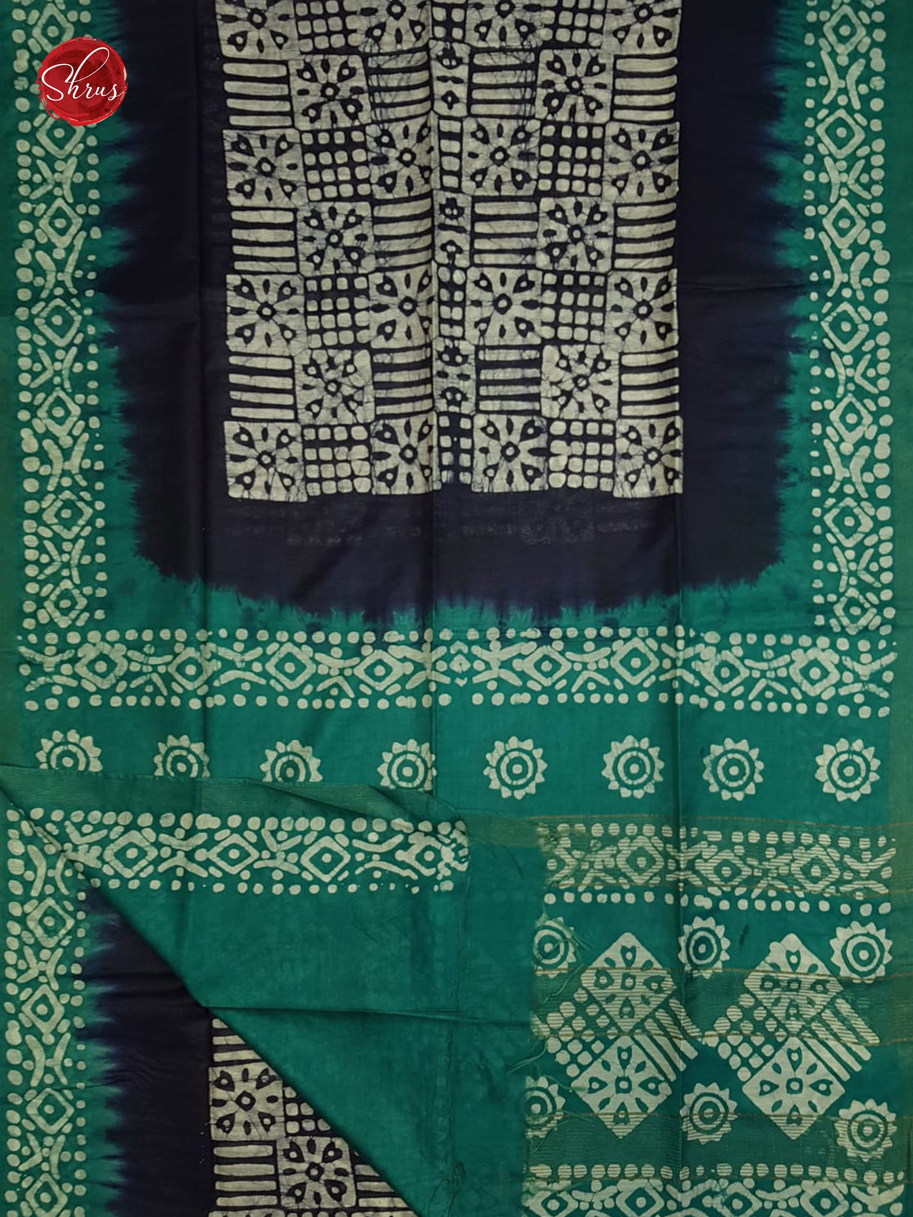 Blue and green - Bhatik Saree - Shop on ShrusEternity.com