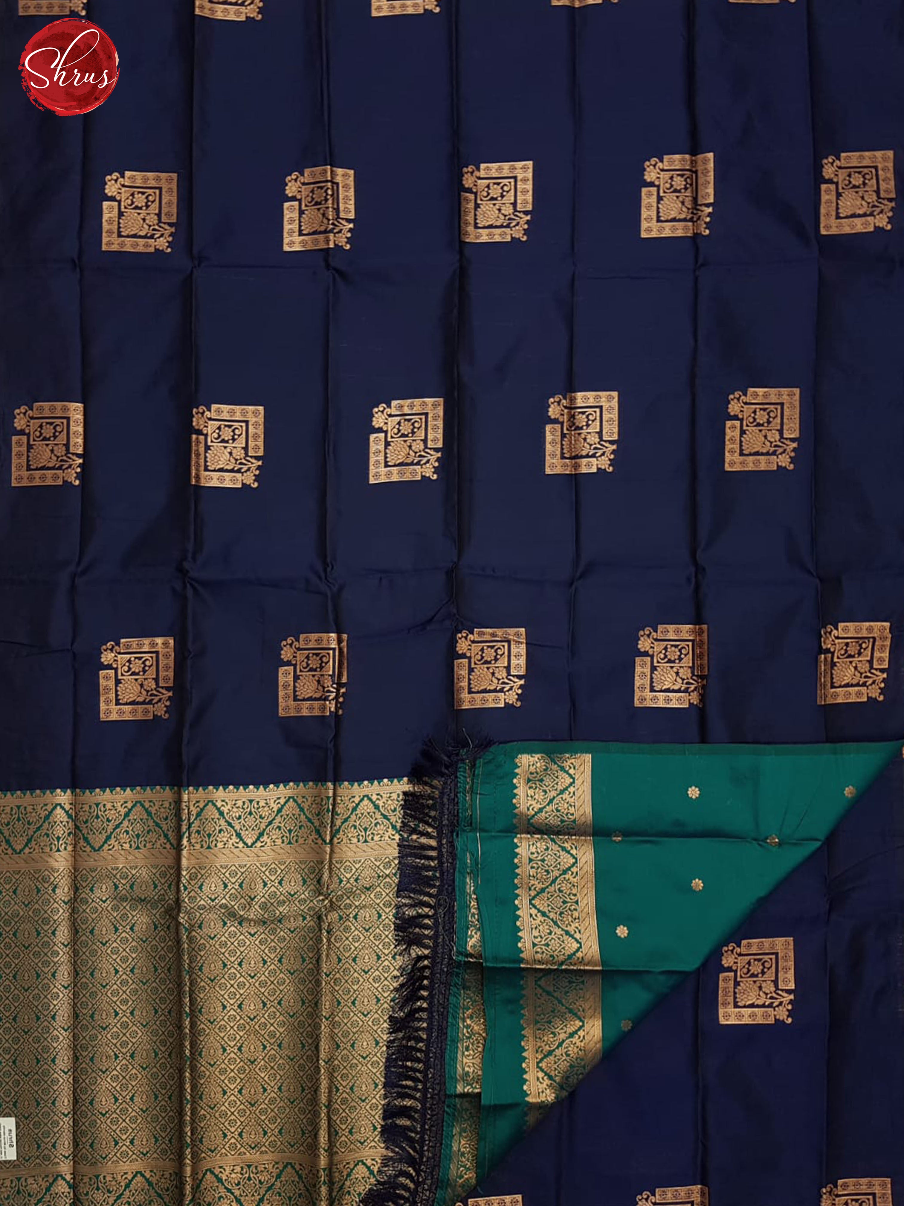 Blue And Green- Semi soft silk saree - Shop on ShrusEternity.com