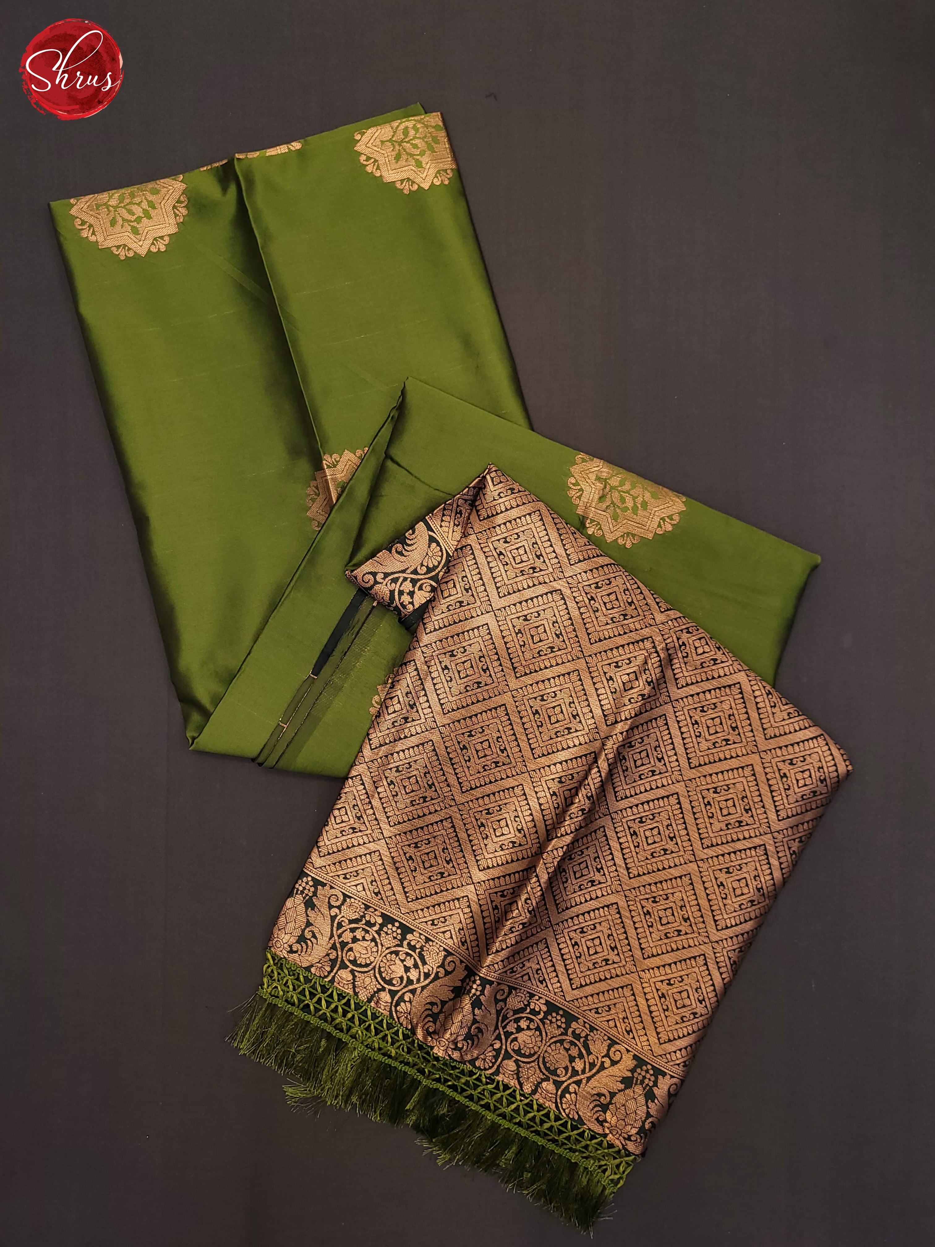 Green & Blue - Semi Softsilk Saree - Shop on ShrusEternity.com