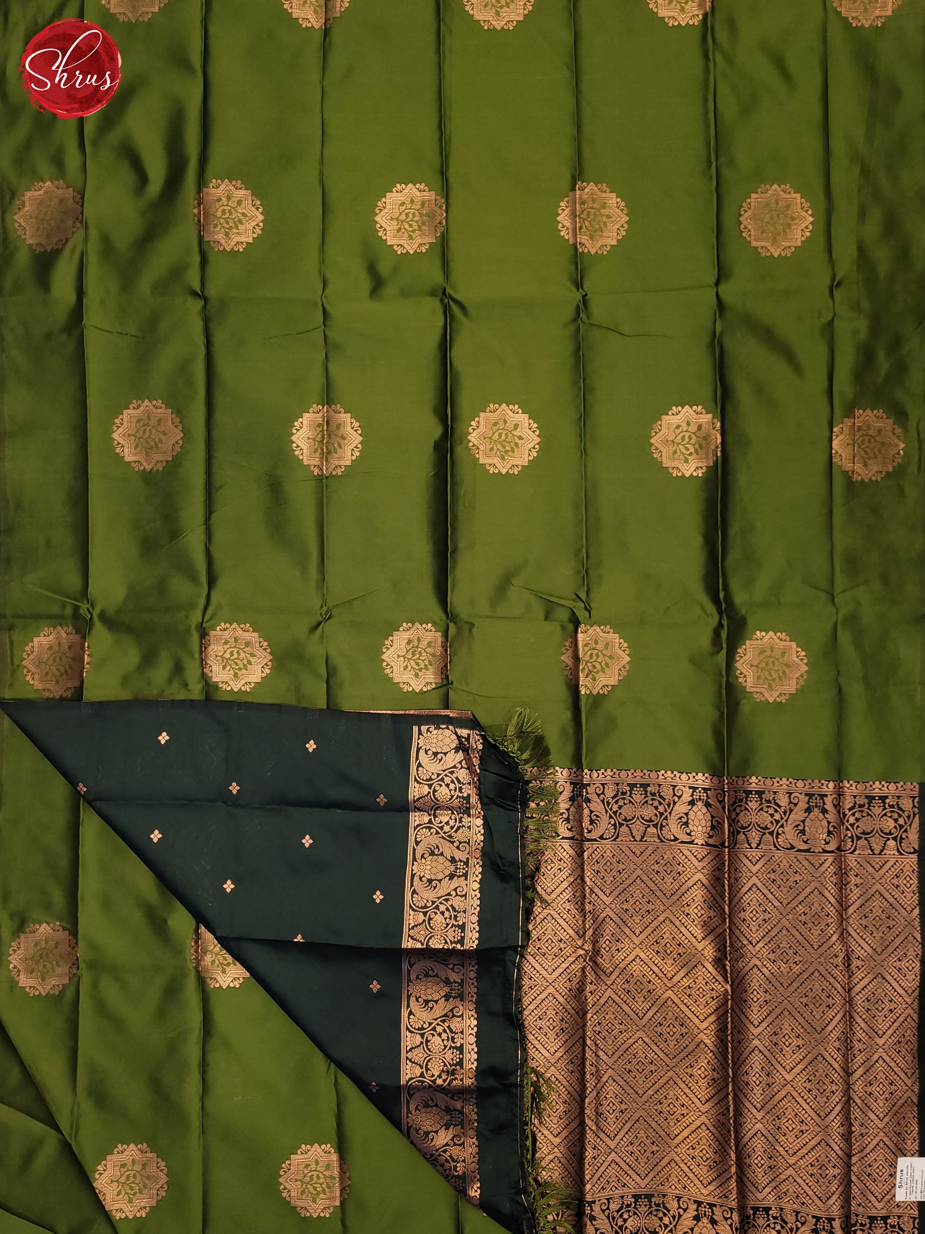 Green & Blue - Semi Softsilk Saree - Shop on ShrusEternity.com