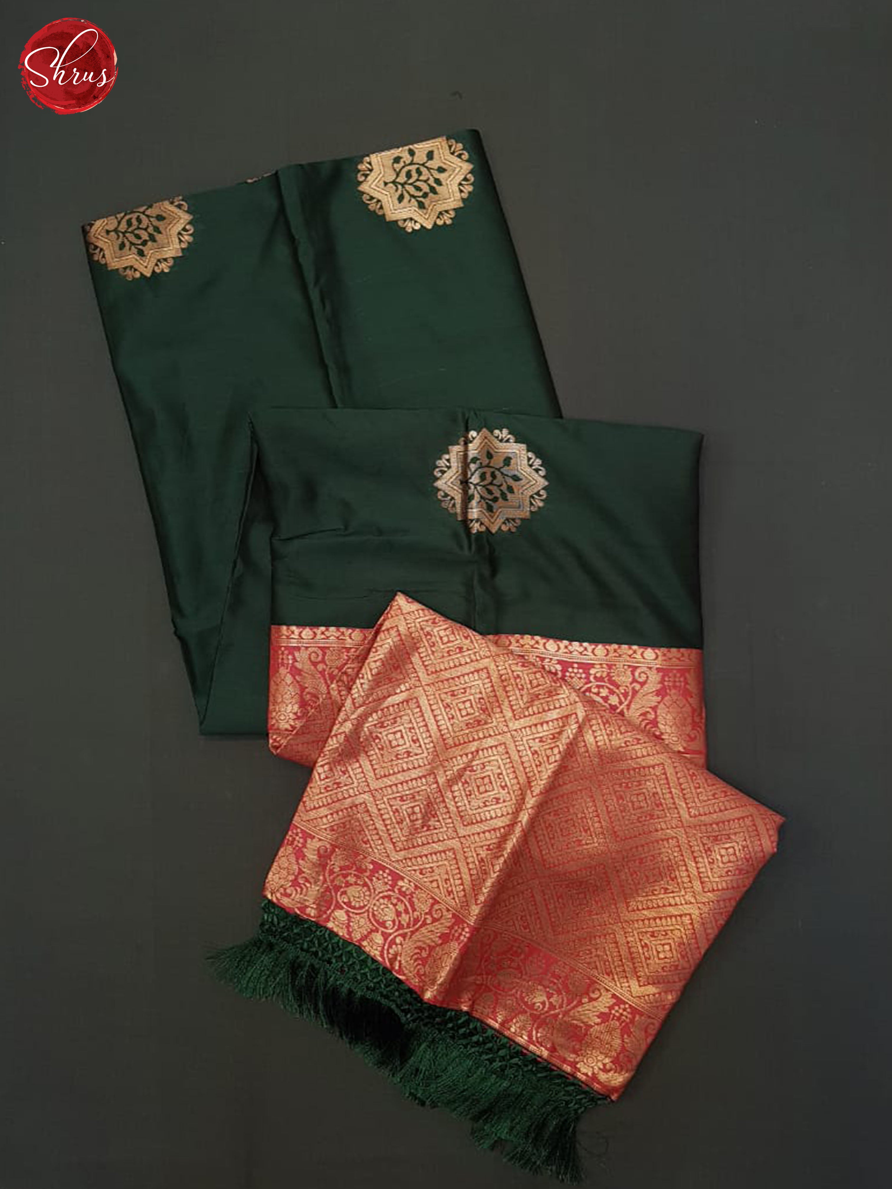 Green and Pink - Semi Softsilk Saree - Shop on ShrusEternity.com