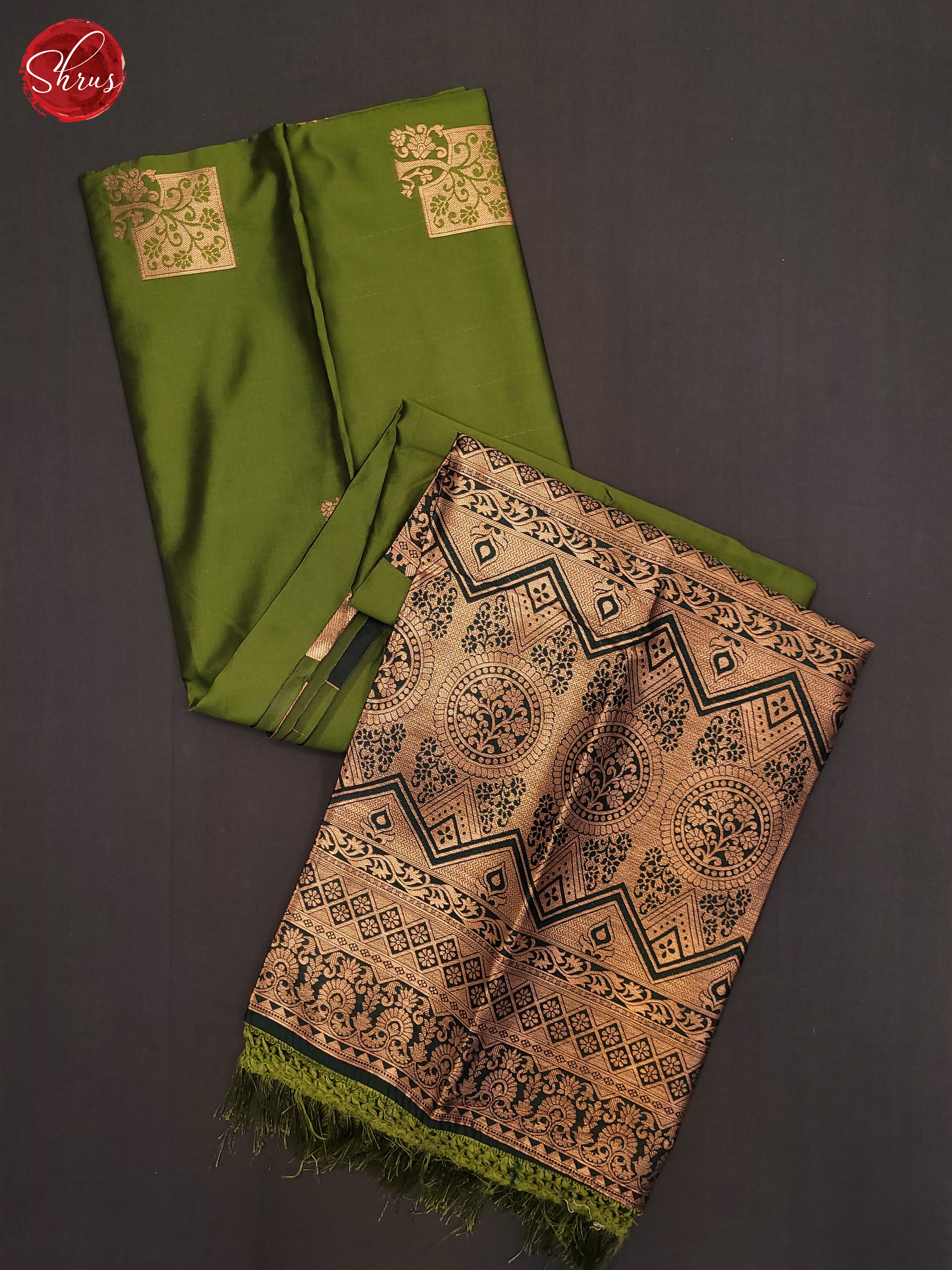 Green & Blue - Semi Softsilk Saree - Shop on ShrusEternity.com