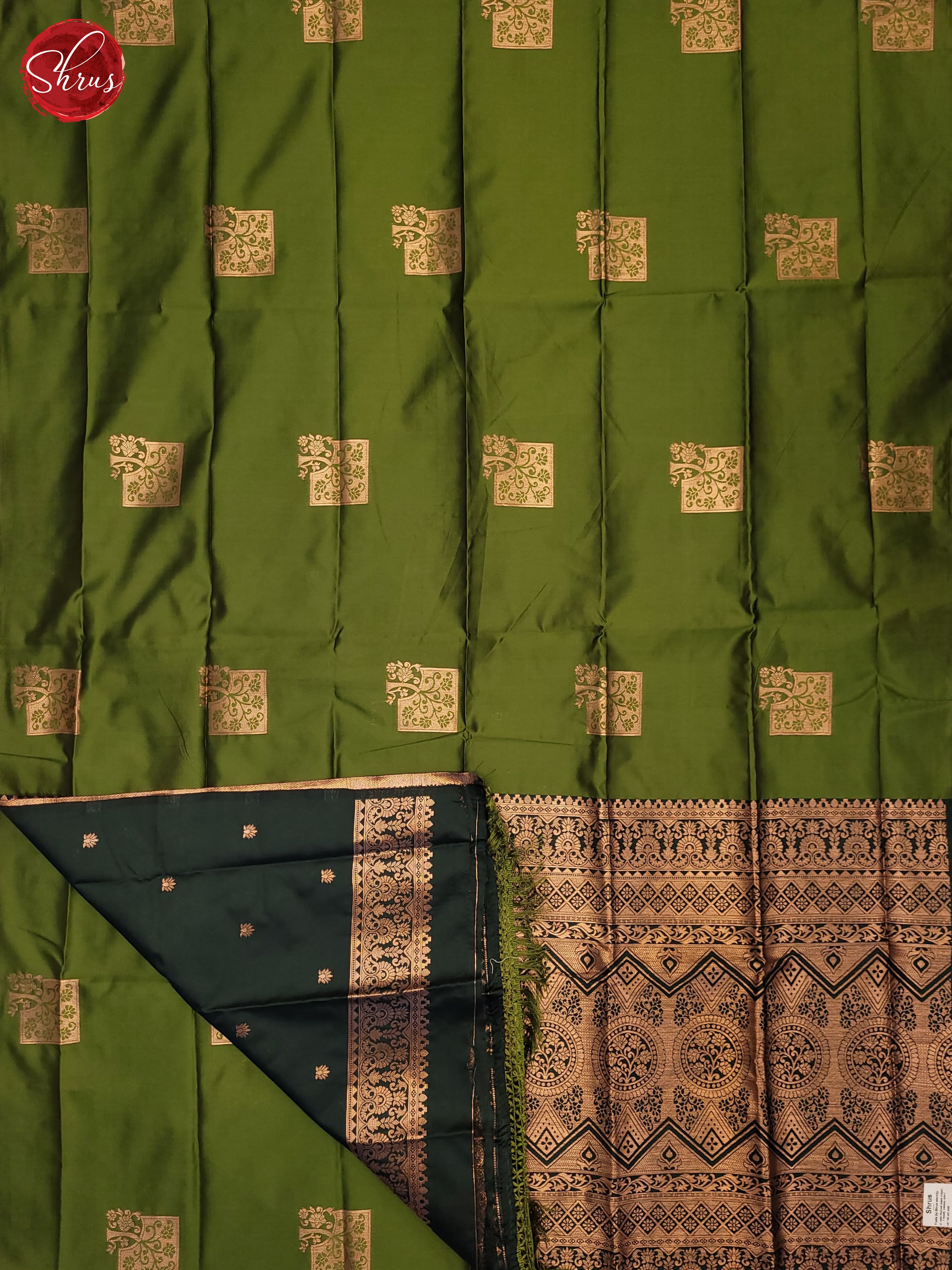 Green & Blue - Semi Softsilk Saree - Shop on ShrusEternity.com