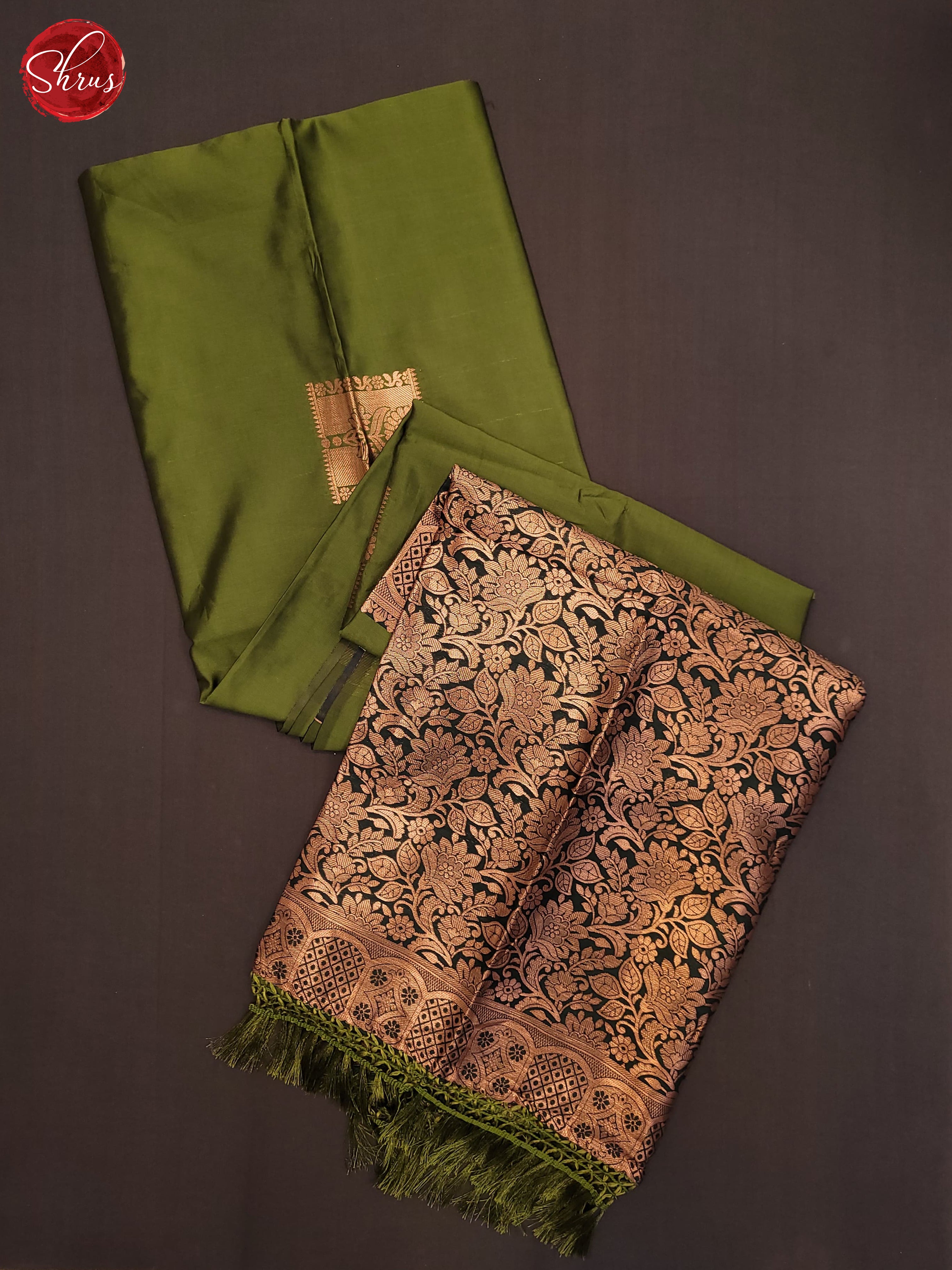 Green & Blue - Semi Softsilk Saree - Shop on ShrusEternity.com